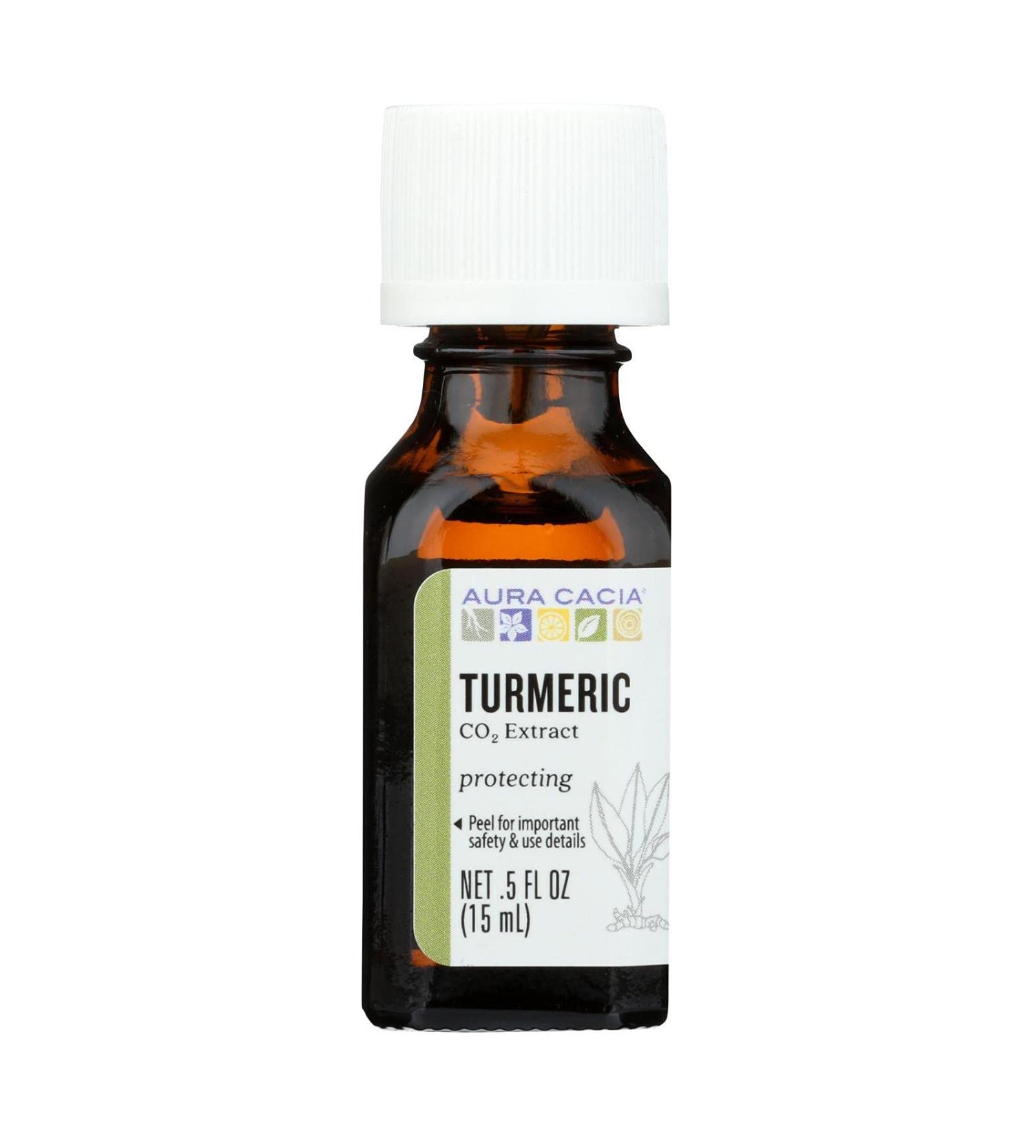 Aura Cacia Turmeric CO2 Extract | GC/MS Tested for Purity | 15ml (0.5 fl. oz.)