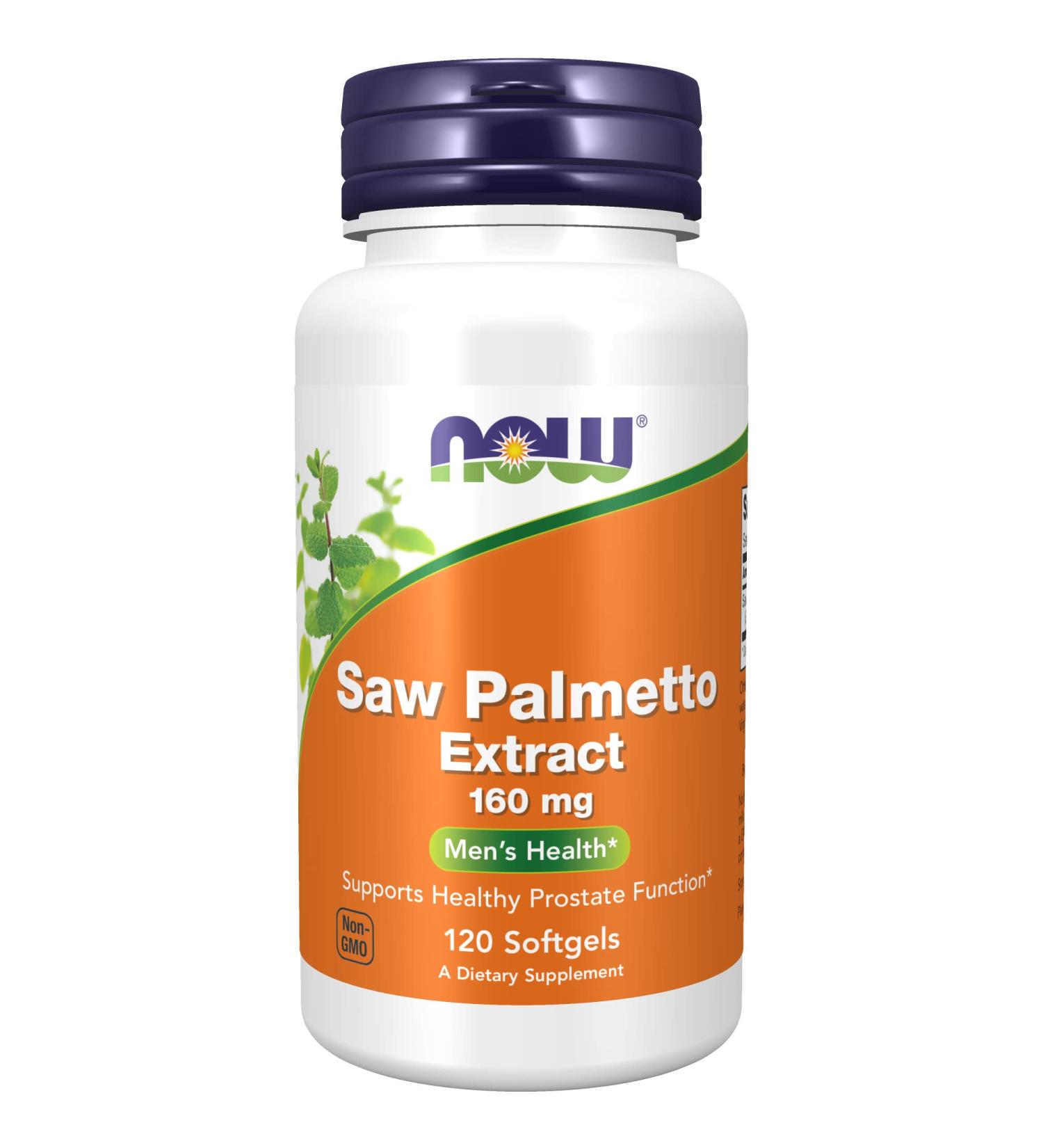 Now Foods Saw Palmetto Extract 160 mg - 120 Softgels - Natural Prostate Support - Buy Online on GoSupps.com