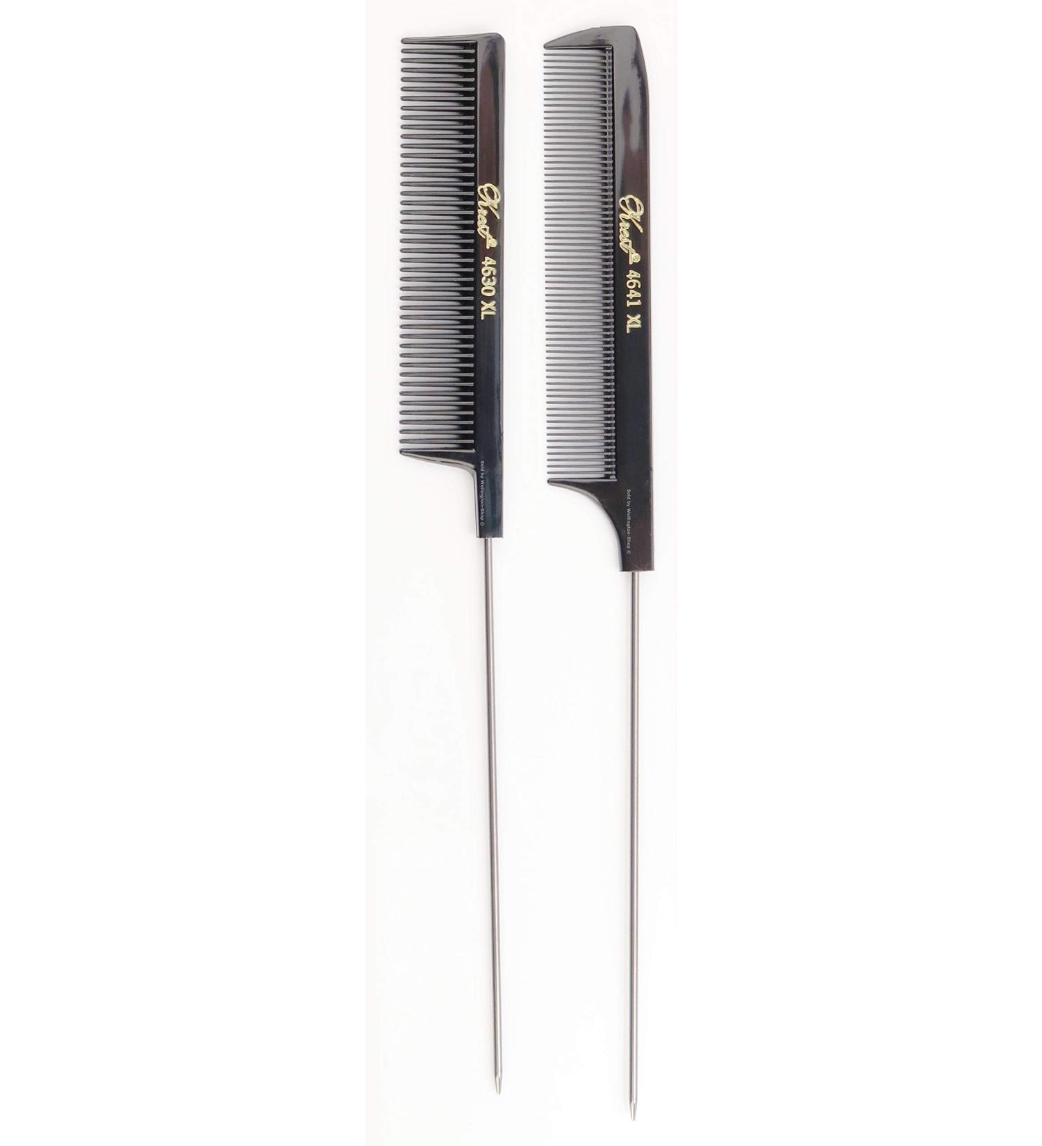 Krest Pintail Combs Weaving Foiling Fine Tooth Rattail Hair Comb XL. 2 PC.