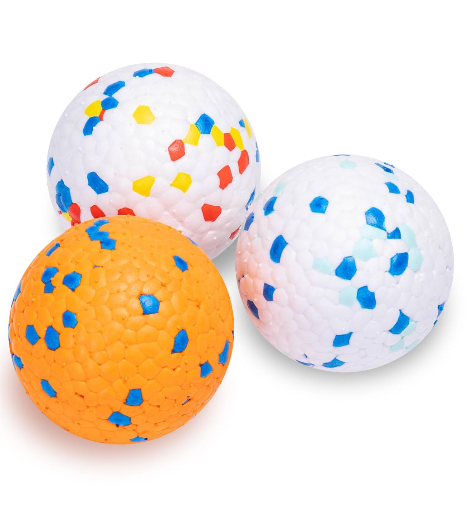 Nobleza Indestructible Dog Ball - 3 Pack Dog Toys for Aggressive Chewers | Durable Tennis Balls for All Dog Sizes & Puppies - 7cm - Buy Online on GoSupps.com