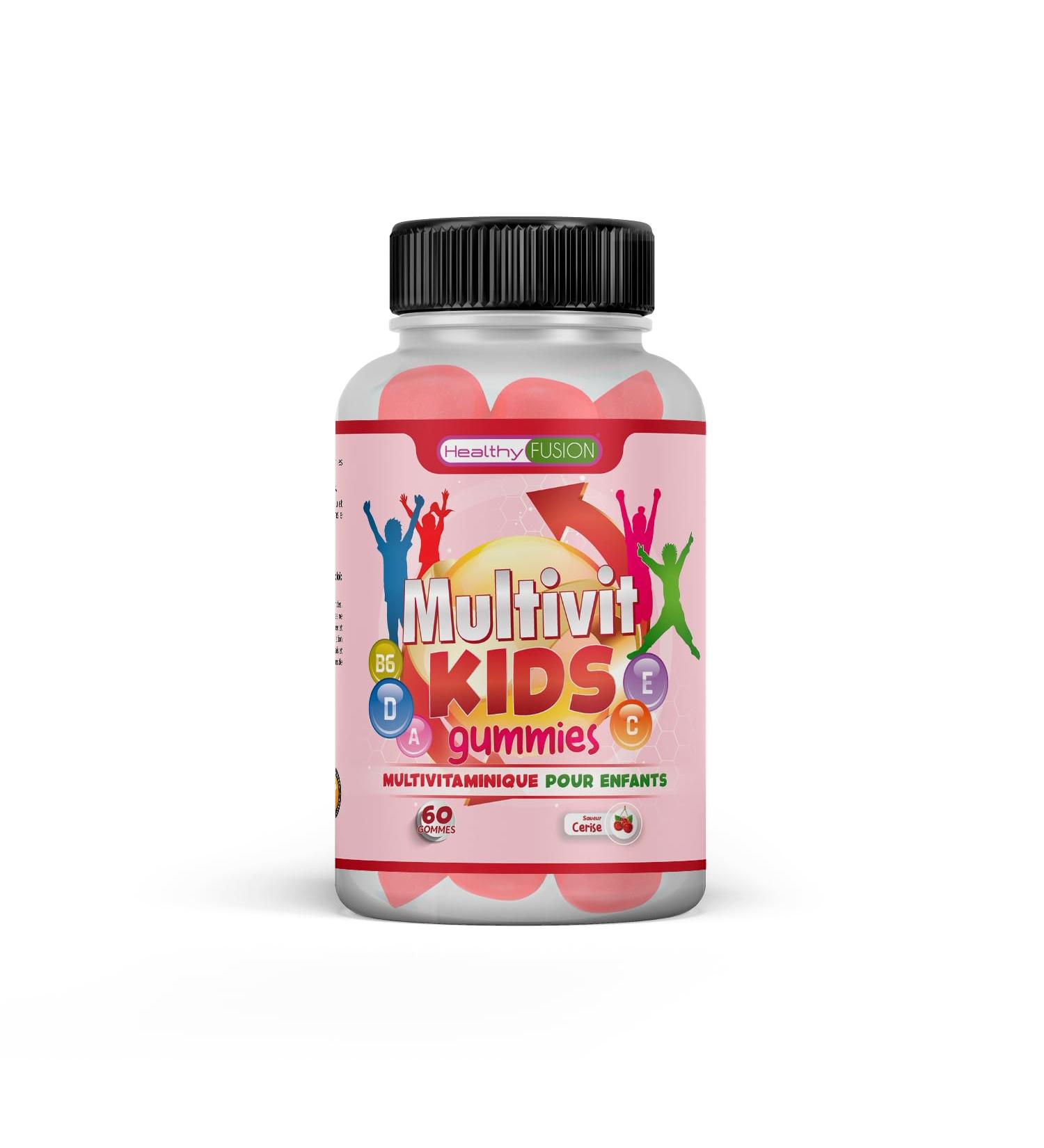 Multivitamin Complex for Children | Strengthens and Protects Defenses | Brings Energy and Wellness | Promotes Correct and Healthy Growth | Sugar Free Gums Cherry Flavor 60U - Buy Online on GoSupps.com
