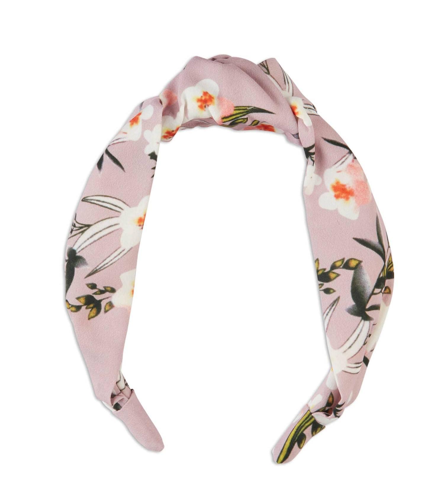 Scunci The Basik Edition Pink Floral Turban Headband  1-Piece