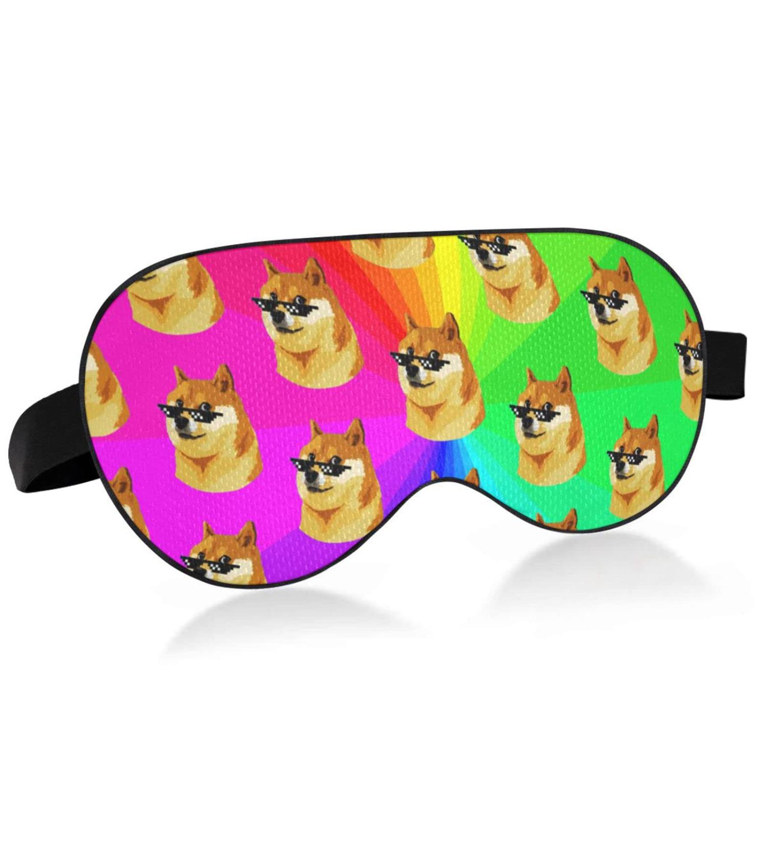 Unisex Rainbow Shiba Inu Doge Life Sleep Eye Mask - Comfortable Shade Cover - Buy Online on GoSupps.com