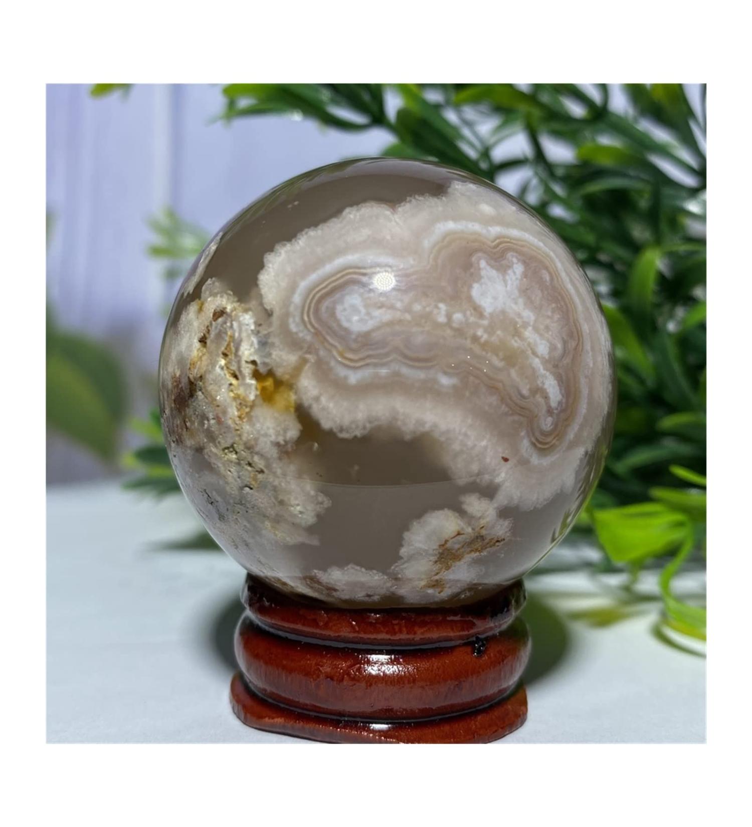 Natural Sphere Cherry Agate Crystal Ball Natural Gemstones Quartz Sphere Fengshui Home Decoration 1pc (Color : 120-130g) - Buy Online on GoSupps.com