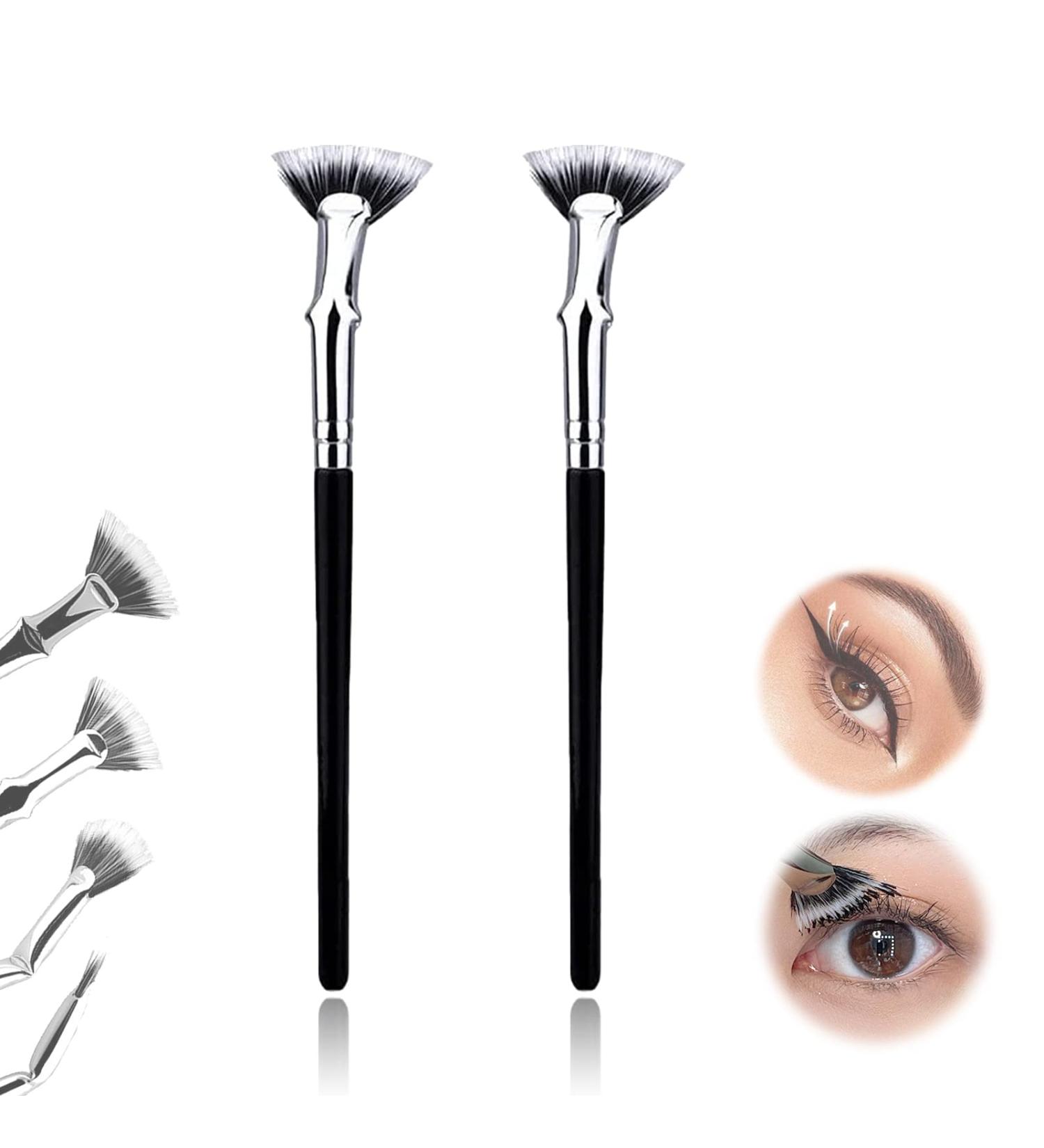 Dolly Mascara Fan Brush Set for Flawless, Clump-Free Lashes - Anjoize Eyelash Brush (2pcs) - Buy Online on GoSupps.com