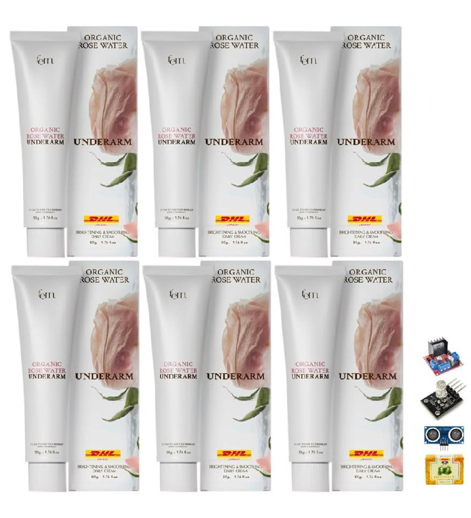 FEM Organic Rose Water & Lavender Rosemary - Moisturizing Skincare | 1.76 FL.OZ. Set of 6 | Free Tomato Facial Mask - Thaigiftshop - Buy Online on GoSupps.com