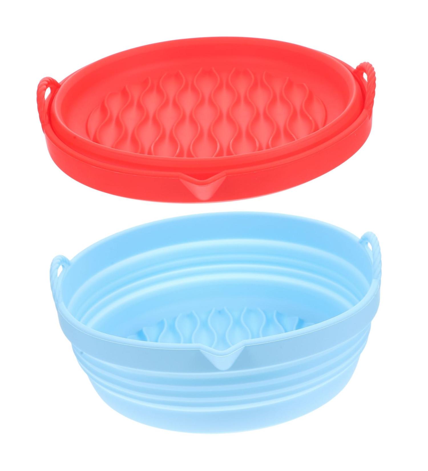 KICHOUSE 2pcs Air Fryer Pan Silicone Loaf Pan Air Fryer Silicone Mats Silicone Air Fryer Liner Accessories - Buy Online on GoSupps.com