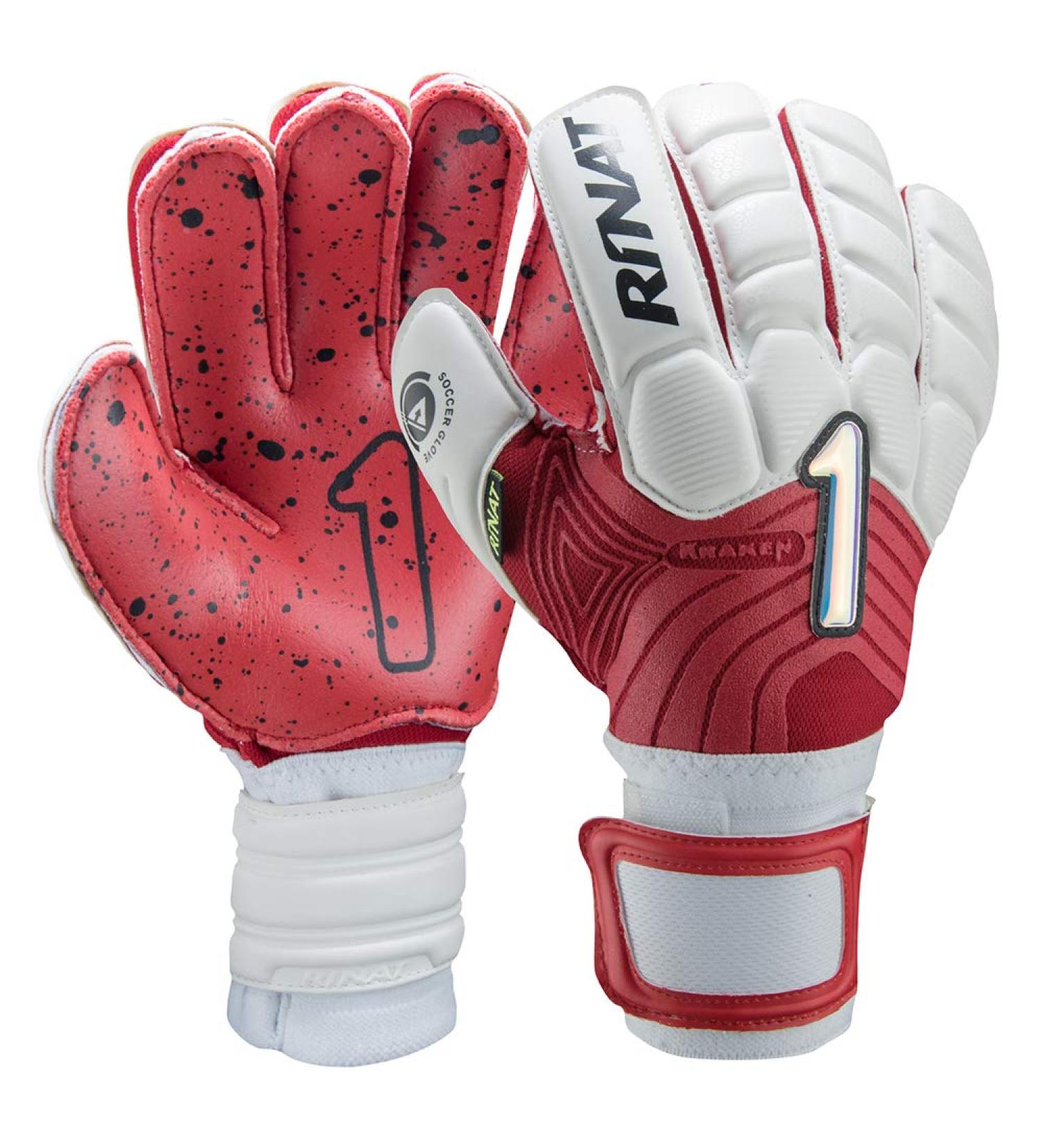 Rinat Kids Kraken Spekter Turf Goalkeeper Gloves 6 White/Red