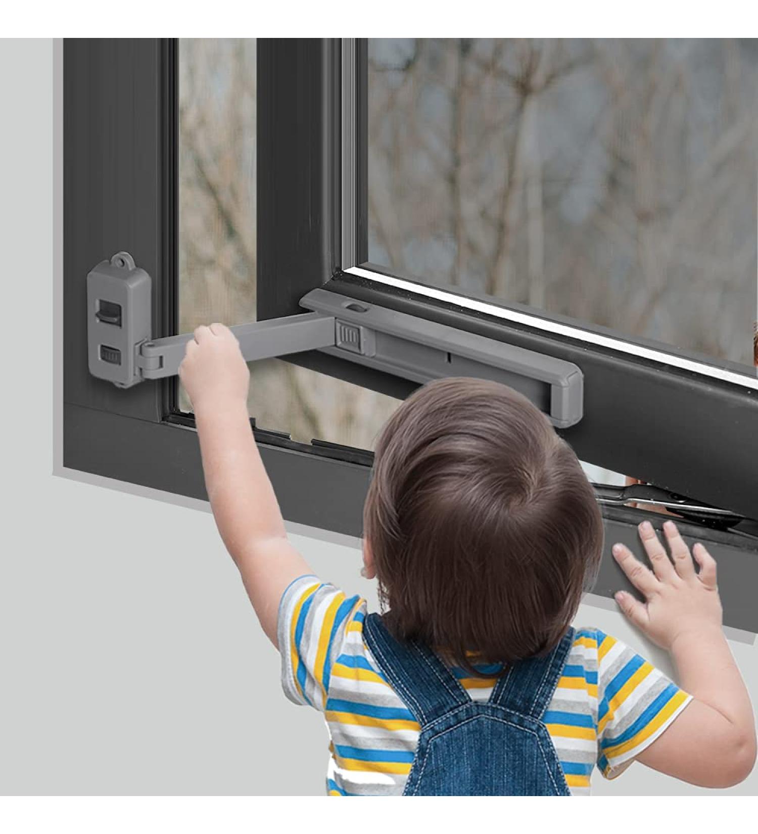 EUDEMON Childproof Window Lock Baby Safety Window Restrictor Easy to Install and Use 3M VHB Adhesive no Tools Need or Drill (Grey) - Buy Online on GoSupps.com