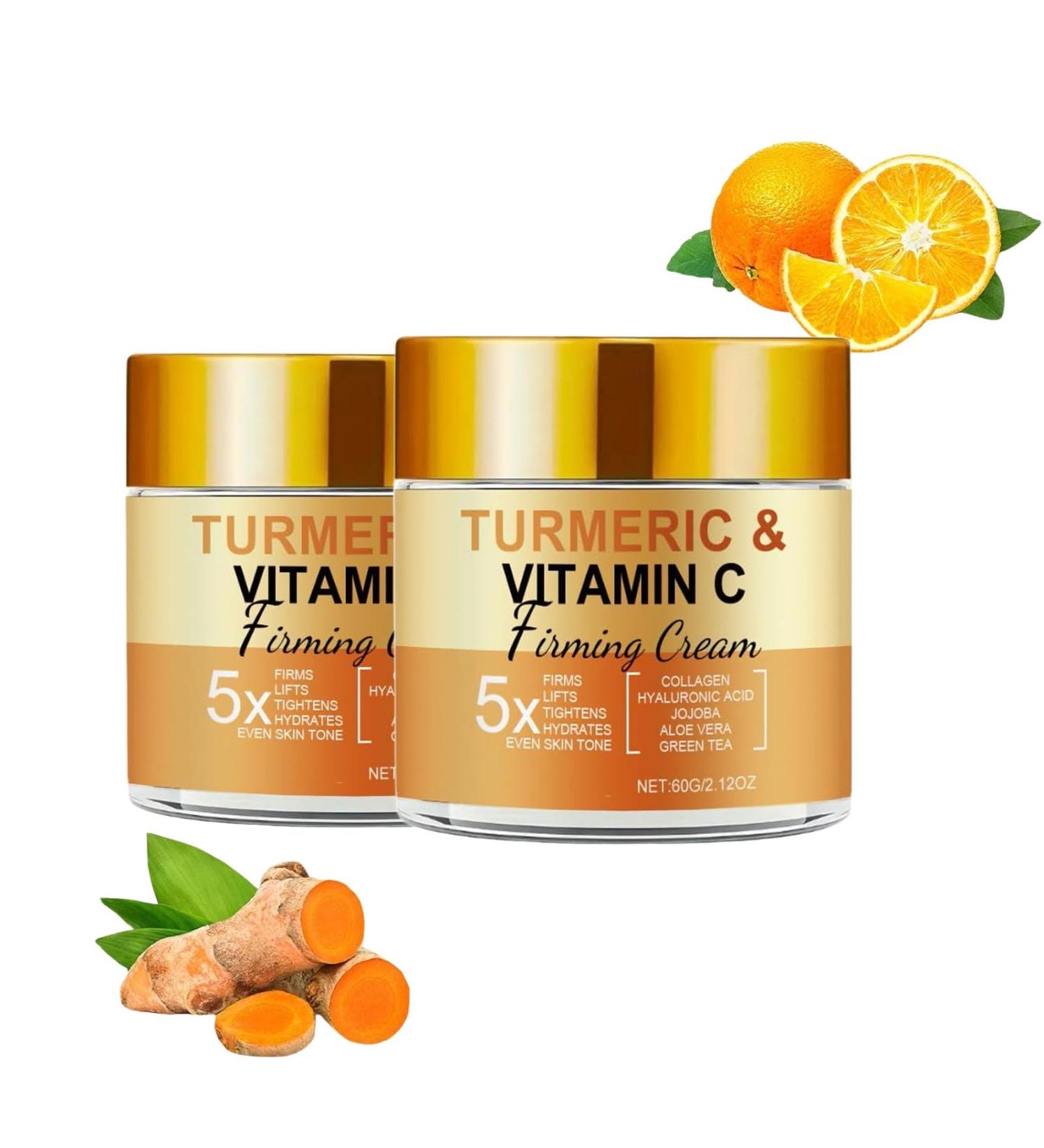 Cr me visage au curcuma avec vitamine C vitamin c creme cr me anti- ge raffermissante cr me clat hydratante hydratant raffermissant pour peaux normales s ches grasses et mixtes (2) - Buy Online on GoSupps.com