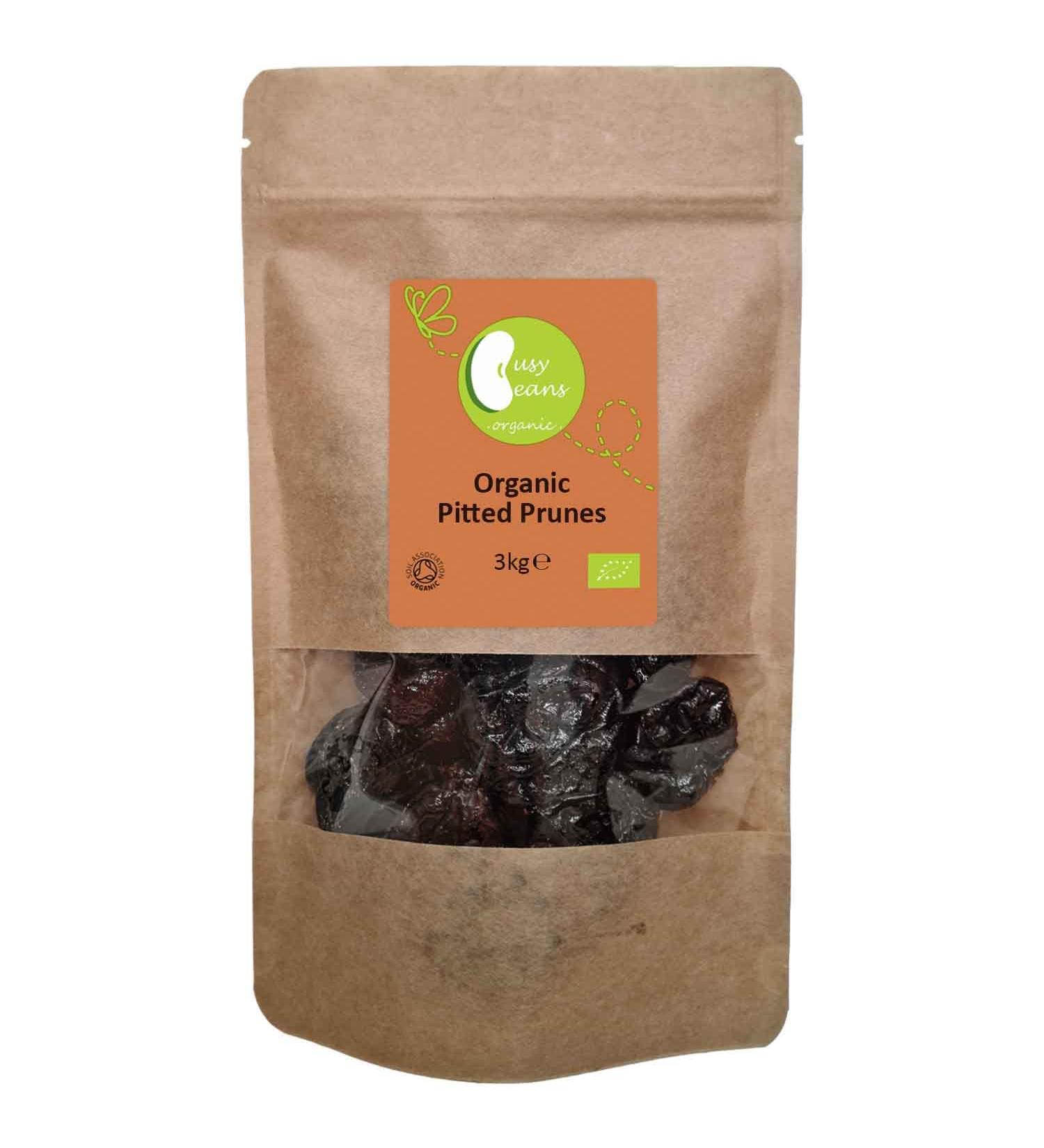 Organic Pitted Prunes - Certified Organic - by Busy Beans Organic (3kg) - Buy Online on GoSupps.com