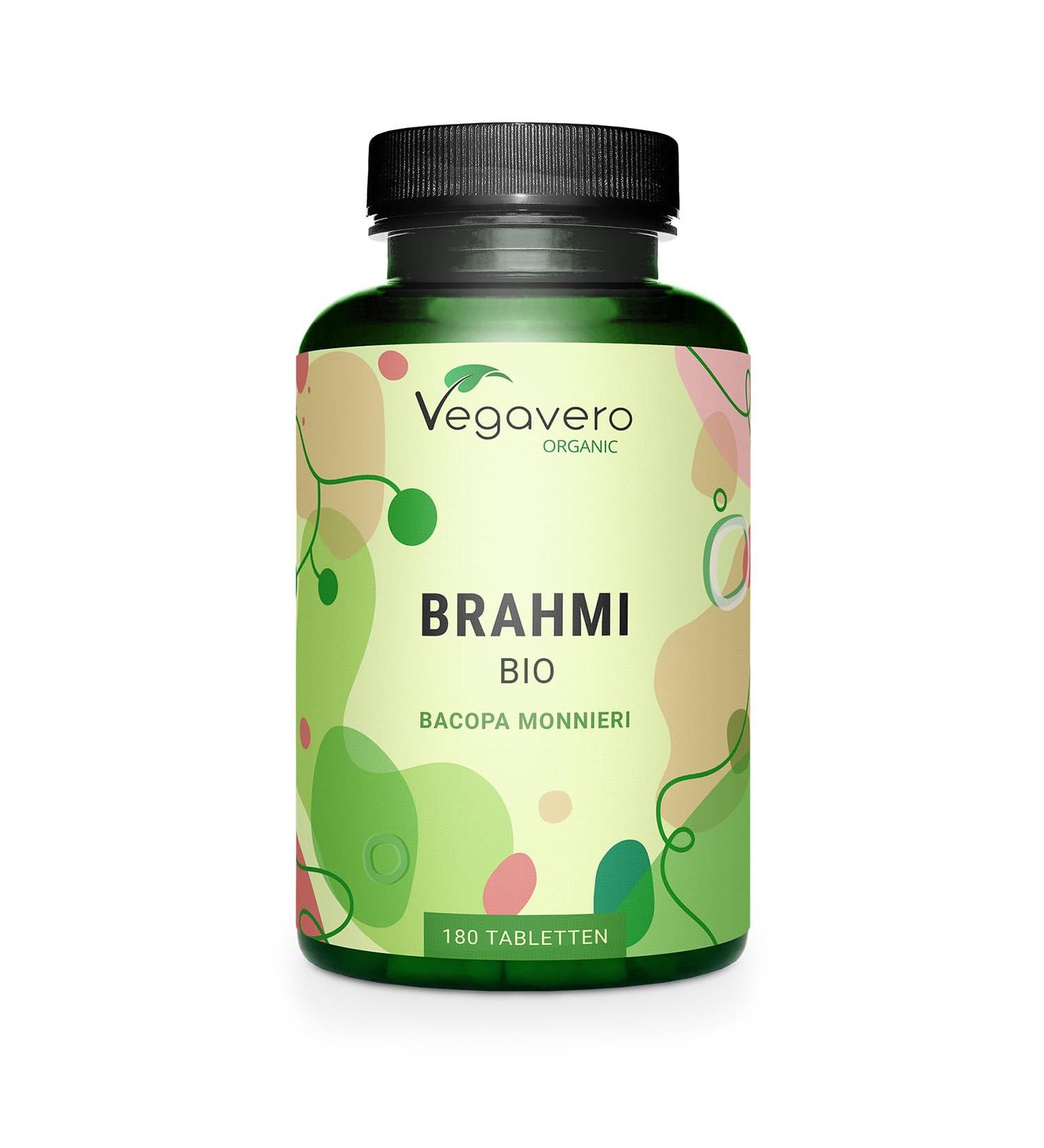 Organic Bacopa Monnieri 750mg | Natural Bacosides | Lab-Tested | 180 Vegan Tablets - Buy Online on GoSupps.com