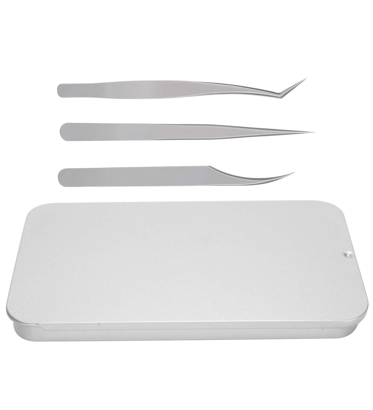 3-Part Eyelash Tweezers Set - Non-Slip Durable & Versatile Tools for Eyelash Extensions - Buy Online on GoSupps.com