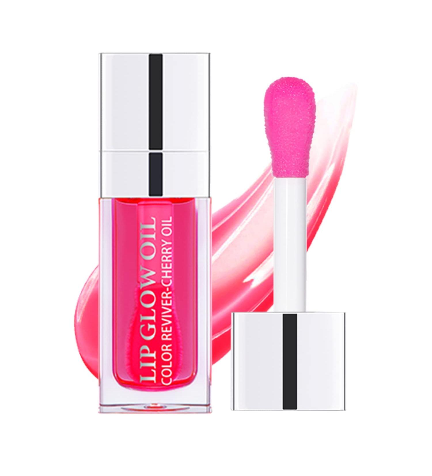 Cherry Plumping Lip Oil - Hydrating and Long-Lasting Tinted Lip Care for Dry Lips - Buy Online on GoSupps.com