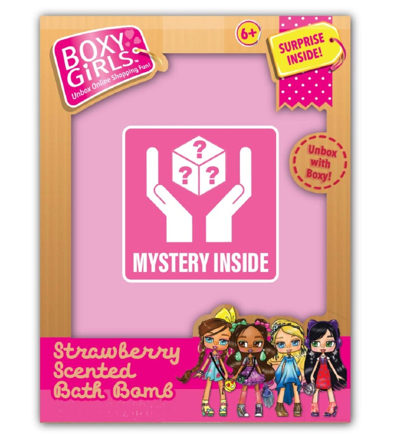 BOXY GIRLS Strawberry Scented Bath Bomb with Surprise Inside!