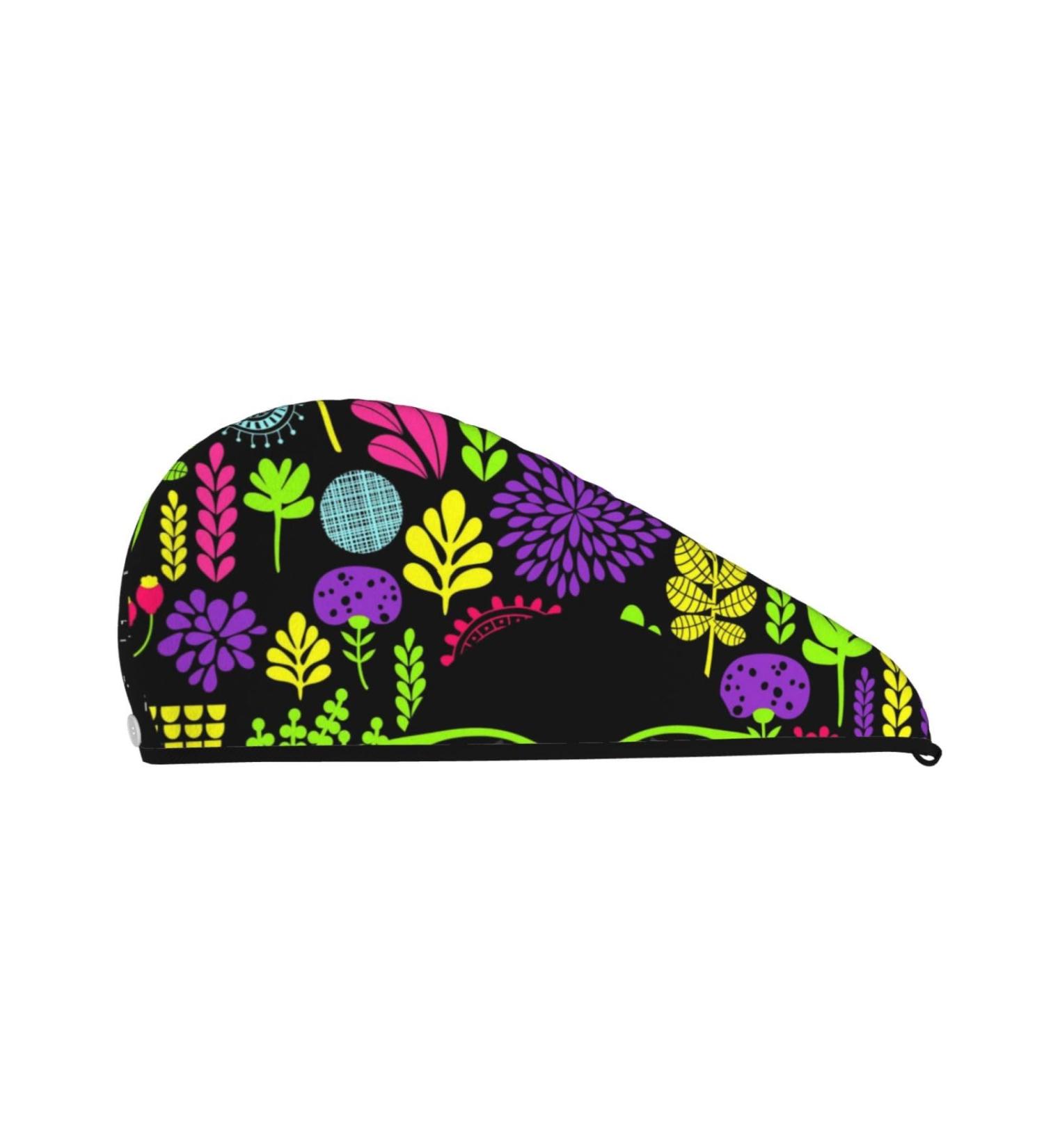 Super Absorbent Black Microfiber Hair Towel for Women - Quick Dry Coral Velvet Wrap for Long Curly & Thick Hair - Buy Online on GoSupps.com
