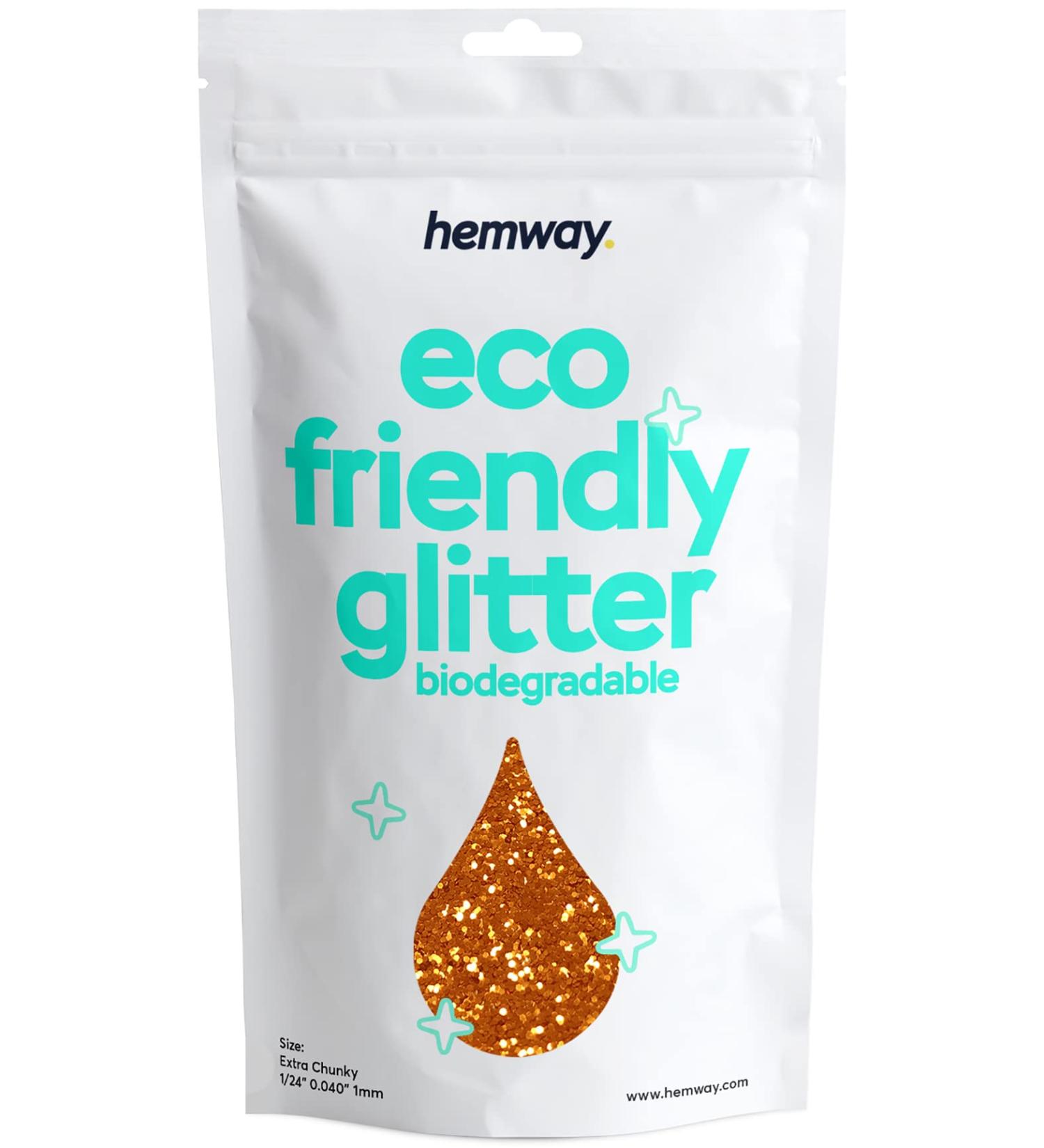 Buy Hemway Eco-Friendly Biodegradable Glitter 100g Vegan Cosmetic Safe Sparkle for Face Eyes Body Hair Nail & Crafts - Copper - Buy Online on GoSupps.com