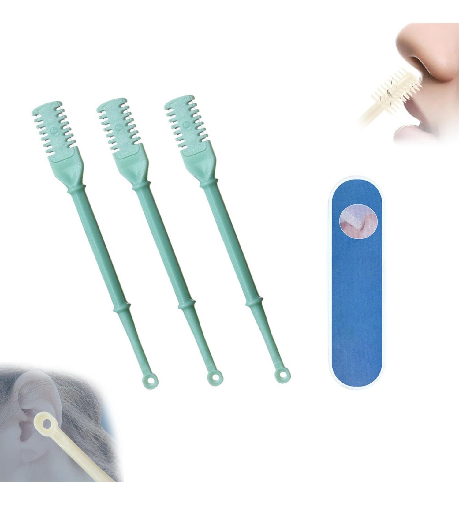 2-in-1 Nose Hair Trimmer 2-in-1 Nasal Hair Cutter 2024 New Manual Double Sided Nasal Hair Trimmer with Ear Spoon 360 Rotating Nostril Hair Removal Tool Blade with Ear Picker (12PCS Green) 12PCS Green - Buy Online on GoSupps.com