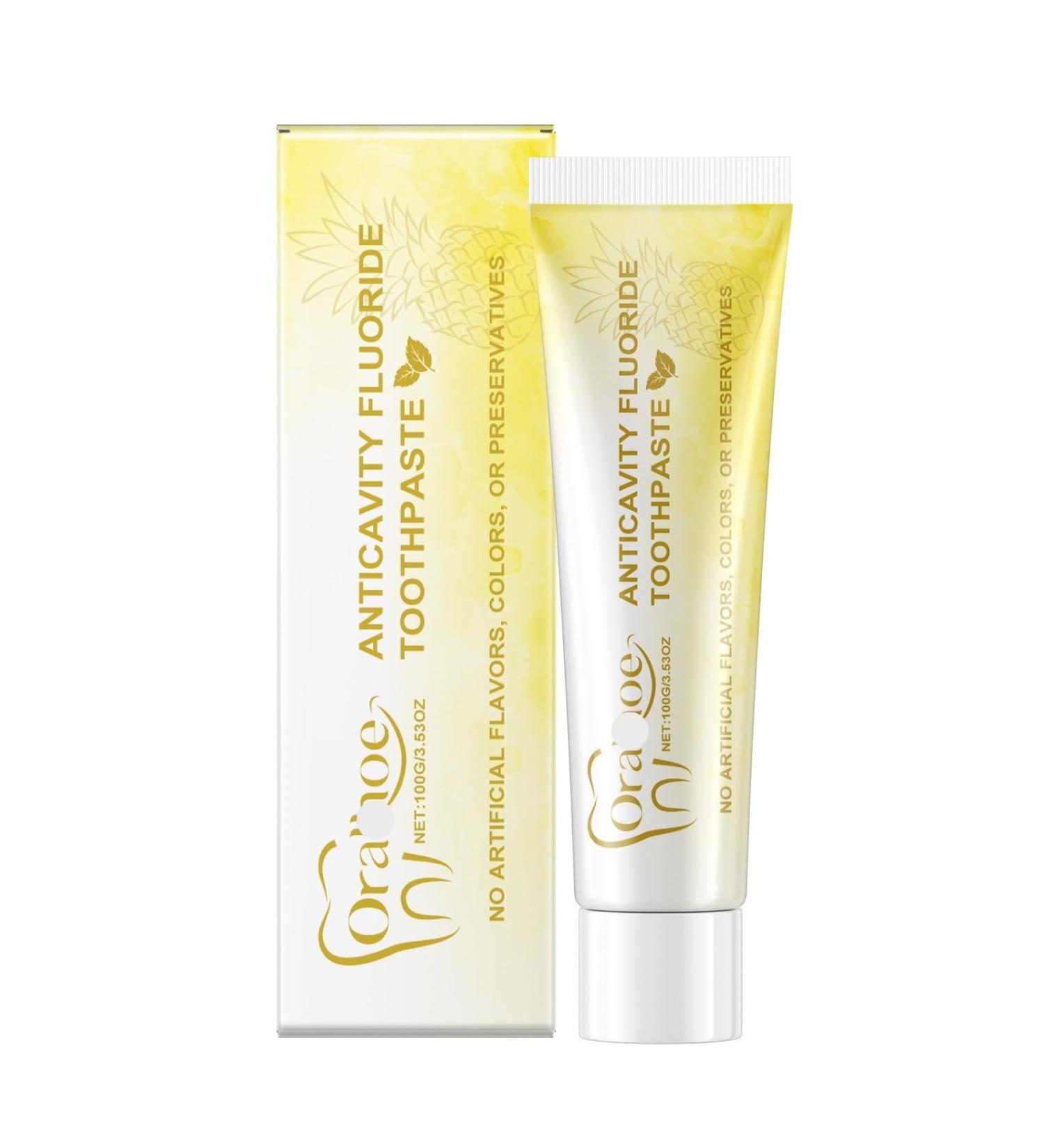 KLYso Pineapple Flavor Toothpaste - Gentle & Refreshing Fruit Scent for Daily Oral Care Teeth Whitening & Cleaning(1PCS) - Buy Online on GoSupps.com
