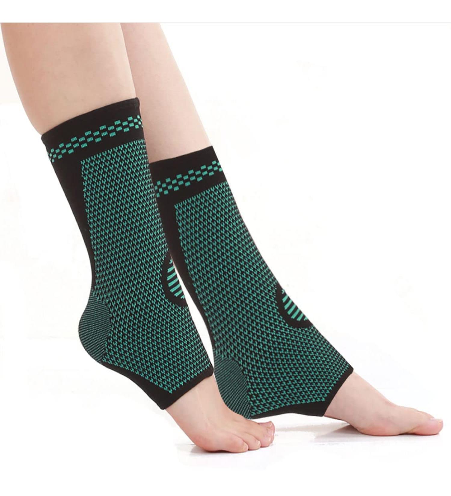 Yeloumiss Ankle Support - 2 Elastic Bandages for Sports Arthritis Pain Relief & Injury Recovery (Large) - Buy Online on GoSupps.com