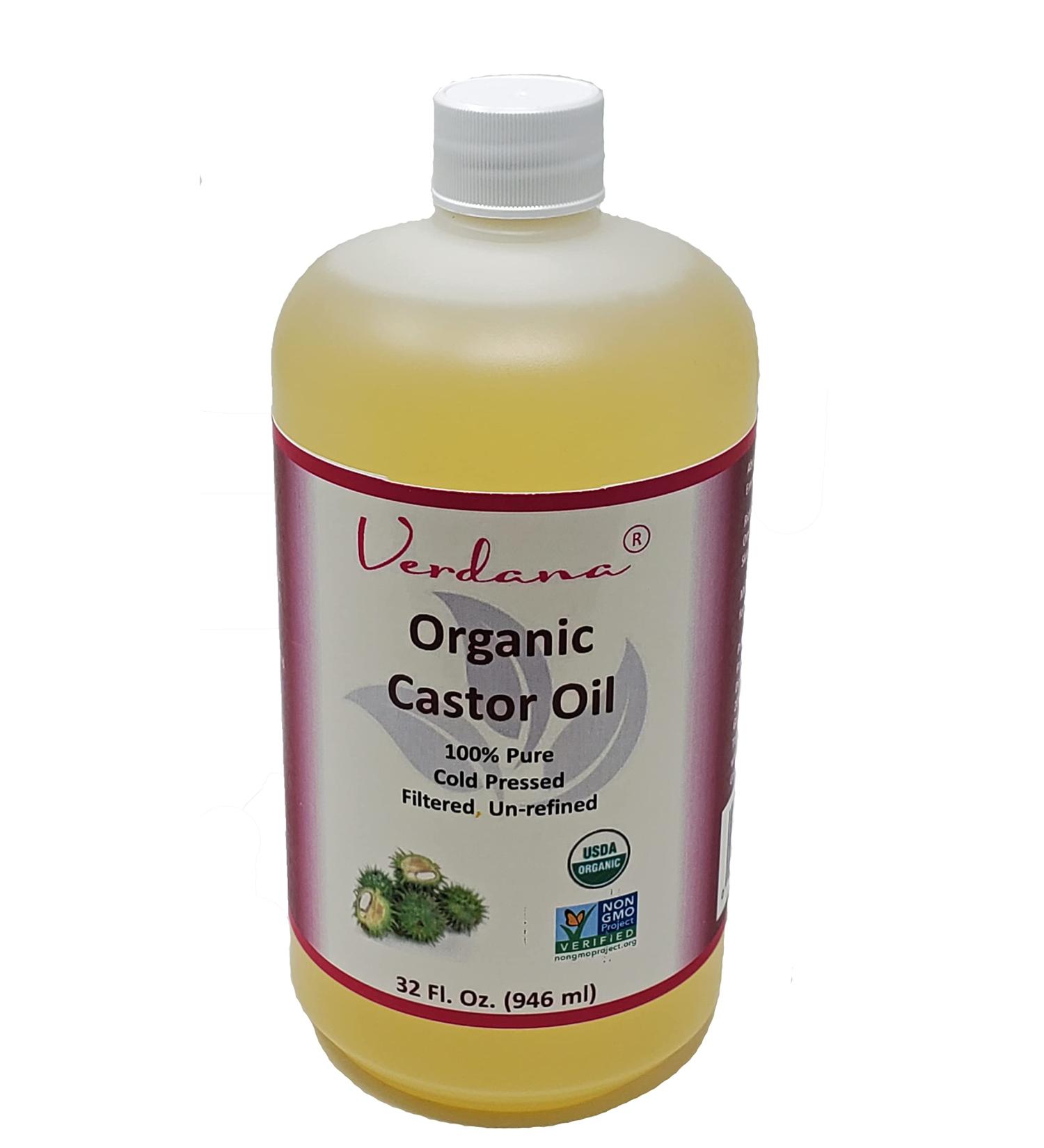 Verdana Organic Castor Oil - USDA Certified, Cold Pressed, Unrefined, 100% Pure & Hexane Free - 32 Fl Oz - Buy Online on GoSupps.com