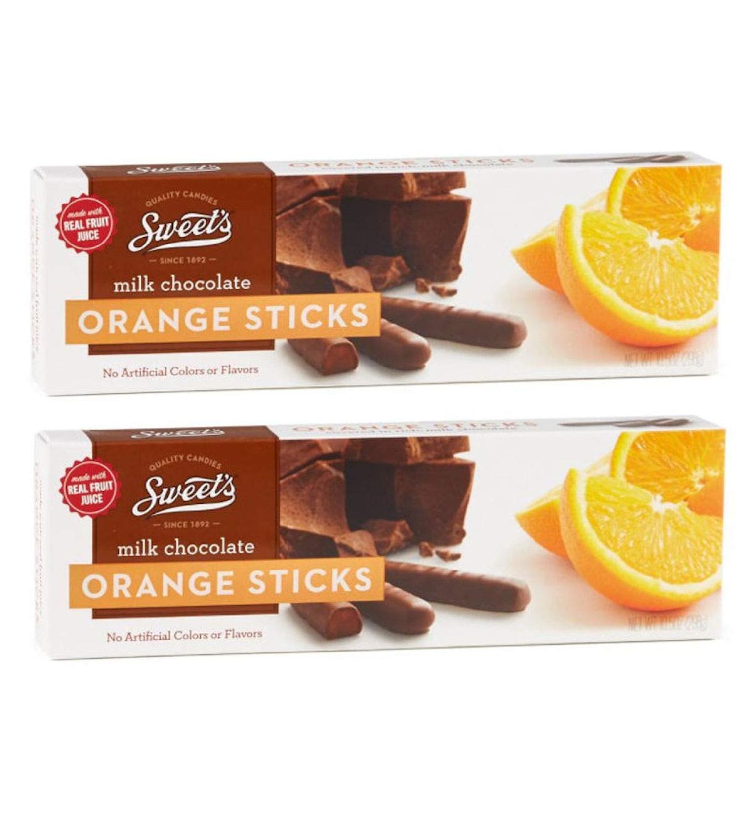 Sweet's Milk Chocolate Orange Sticks, 2 Pack (10.5 oz. box)