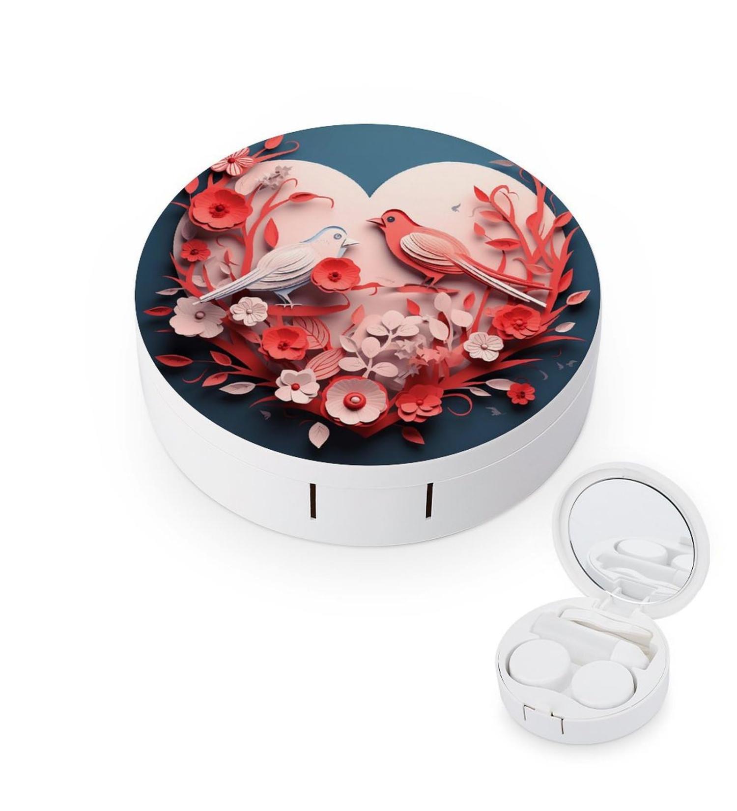 Valentine's Day Style Contact Lens Case - Portable Travel Storage Box for Contact Lenses - Buy Online on GoSupps.com