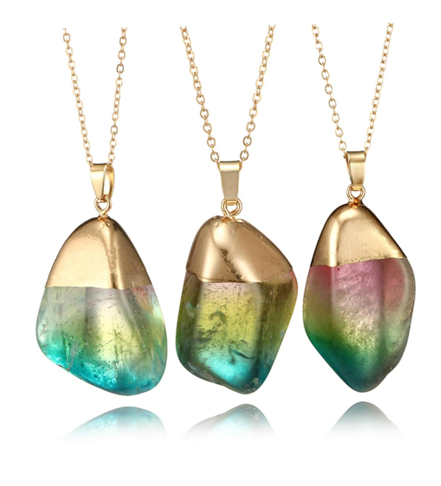 CALLARON A Necklace Necklaces Womens Necklace Boyfriend Necklace Natural Stone Necklace Miss Crystal Pendant - Buy Online on GoSupps.com