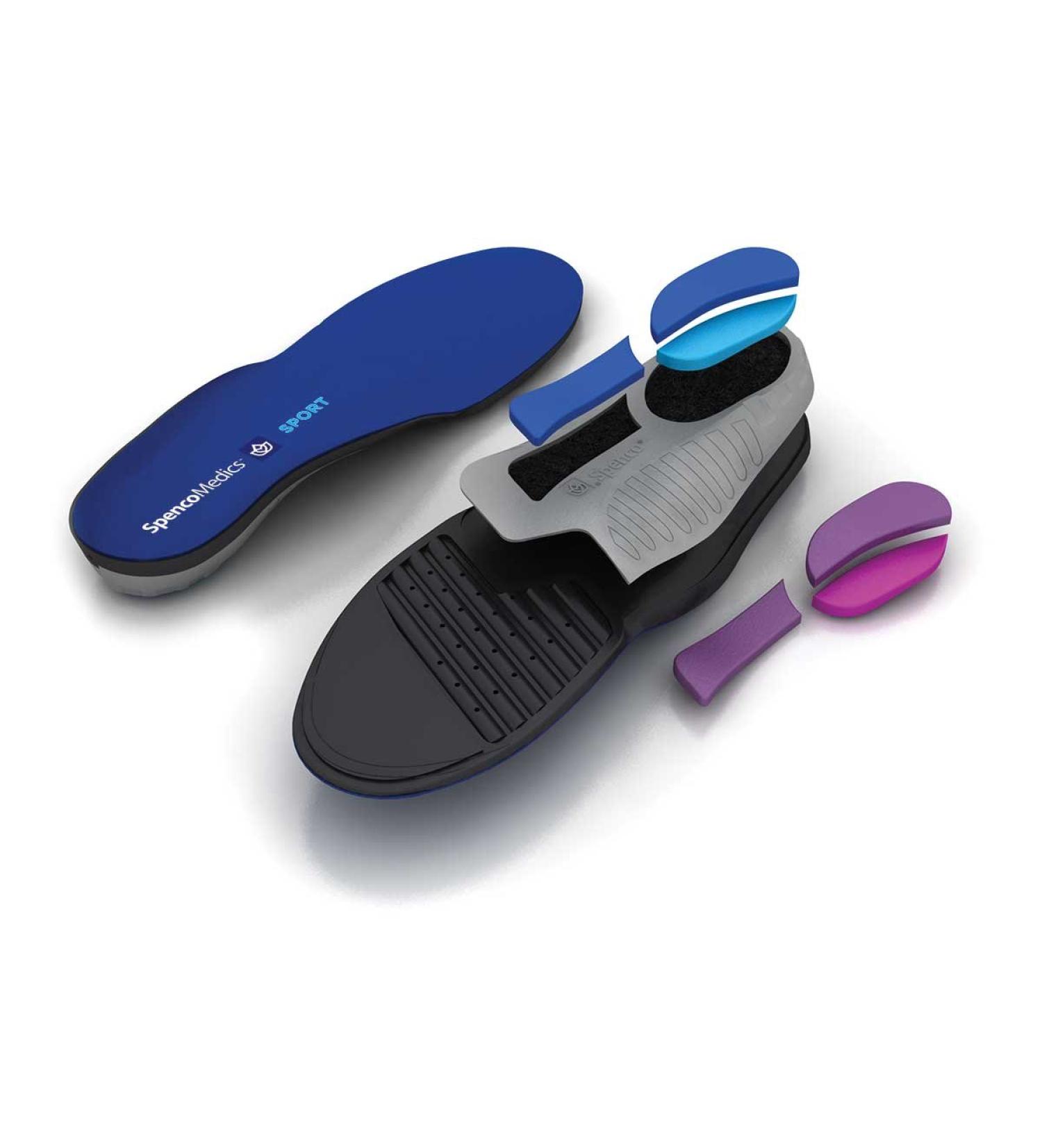 Spenco Medics Sport Full Length Insole  Women's 9-10 / Men's 8-9  0.62 Pound Multicolor Women's 9-10 / Men's 8-9