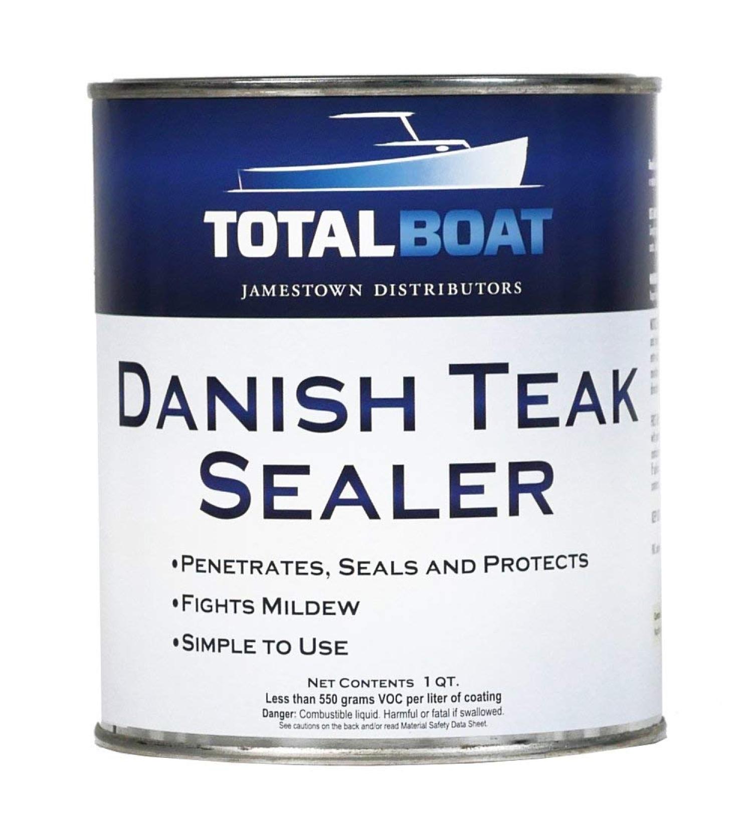 TotalBoat Danish Teak Sealer Quart - Marine Grade Wood Oil for Boat Decks, Trim, Indoor & Outdoor Furniture - Buy Online on GoSupps.com