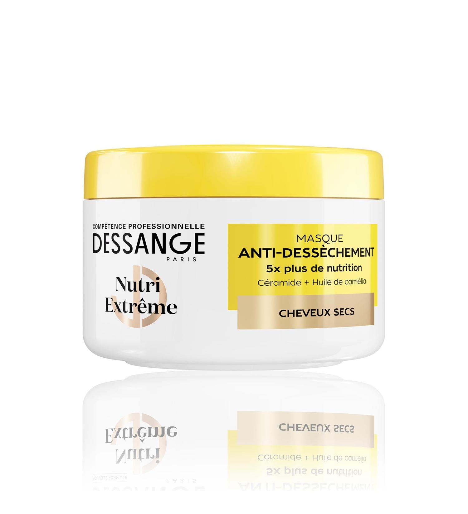 DESSANGE - Masque Cheveux Anti-Dess chement Nutri-Extr me - Formule Enrichie En C ramide & Huile De Cam lia - Nourrit Prot ge & Adoucit - Cheveux Secs - 280ml - Buy Online on GoSupps.com