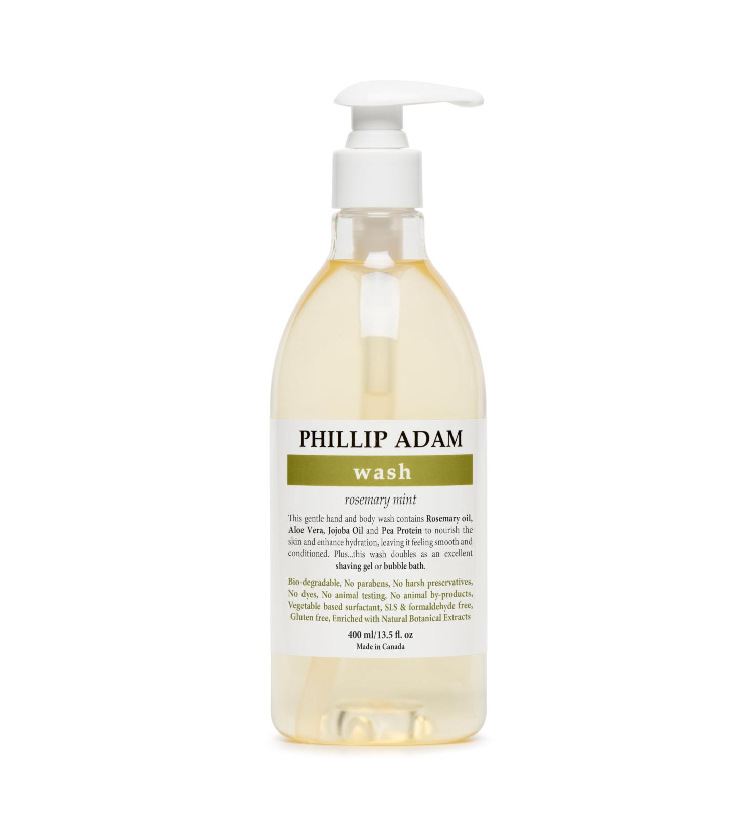 Phillip Adam Rosemary Mint Hand and Body Wash - All Natural Based Gentle and Hydrating - For All Skin Types - 13.5 Ounce