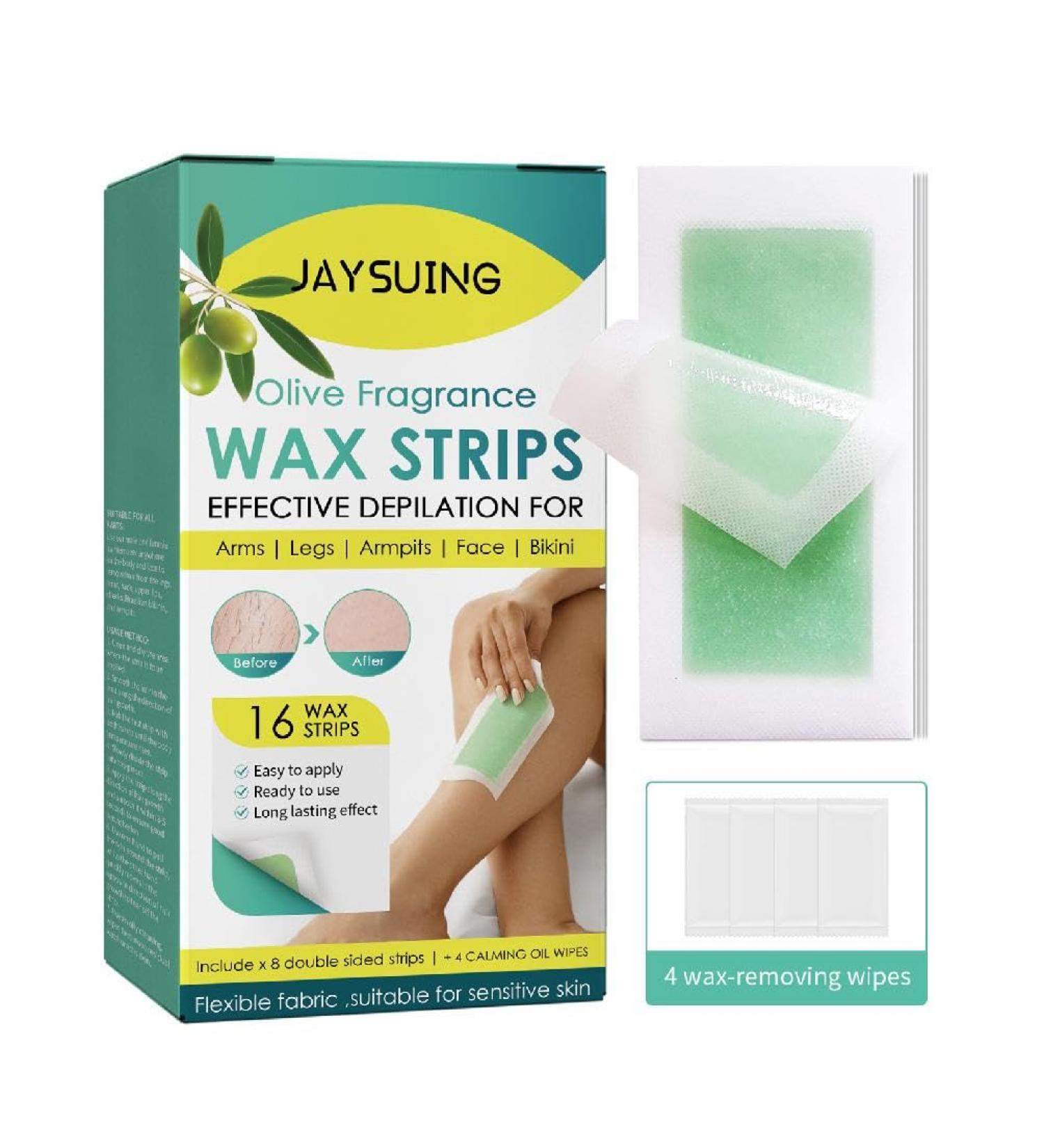 Rapid Effective Wax Strips for Hair Removal - Double-Sided Long-Lasting Safe for Women & Men | Perfect for Legs Arms Neck and Face - Buy Online on GoSupps.com