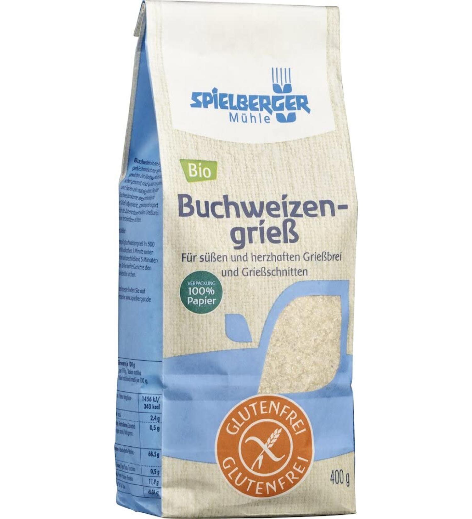 Spielberger Organic Gluten-Free Buckwheat Semolina (2 x 400 gr) 400 g (pack of 2)