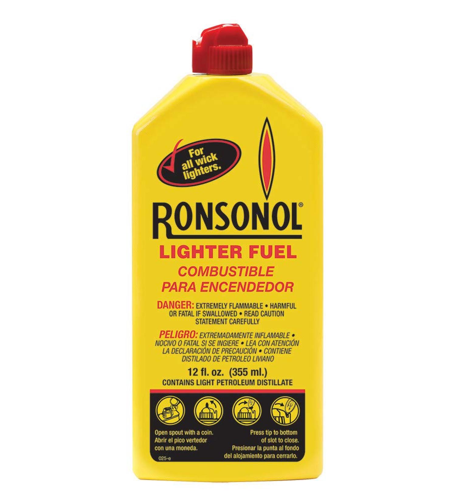 Ronson 12 Ounce Ronsonol Lighter Fuel , Yellow 12 oz. Lighter Fuel
