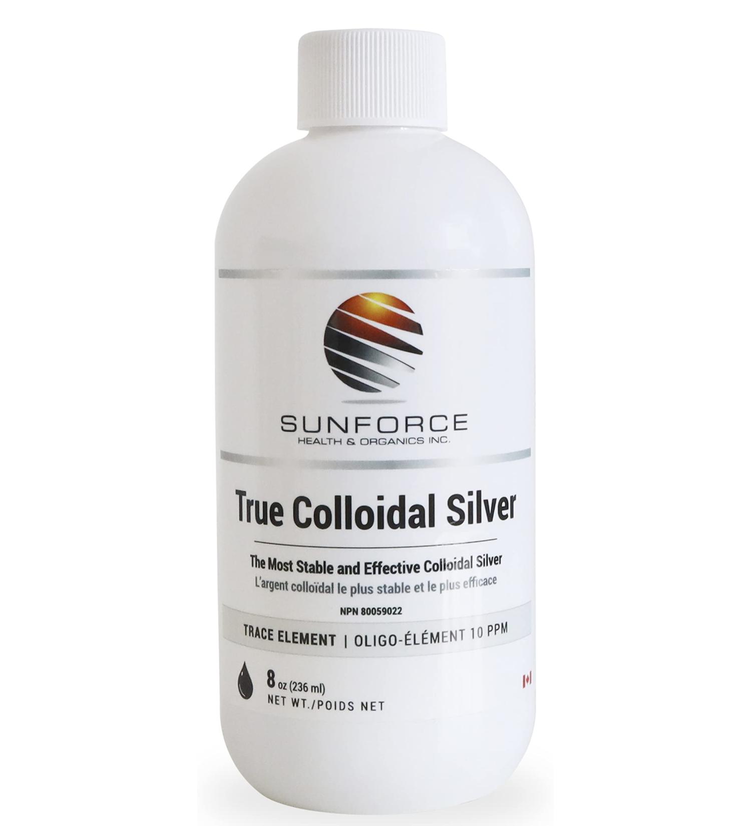 SunForce True Colloidal Silver- 10 ppm Silver for Immune Support 8oz - Buy Online on GoSupps.com