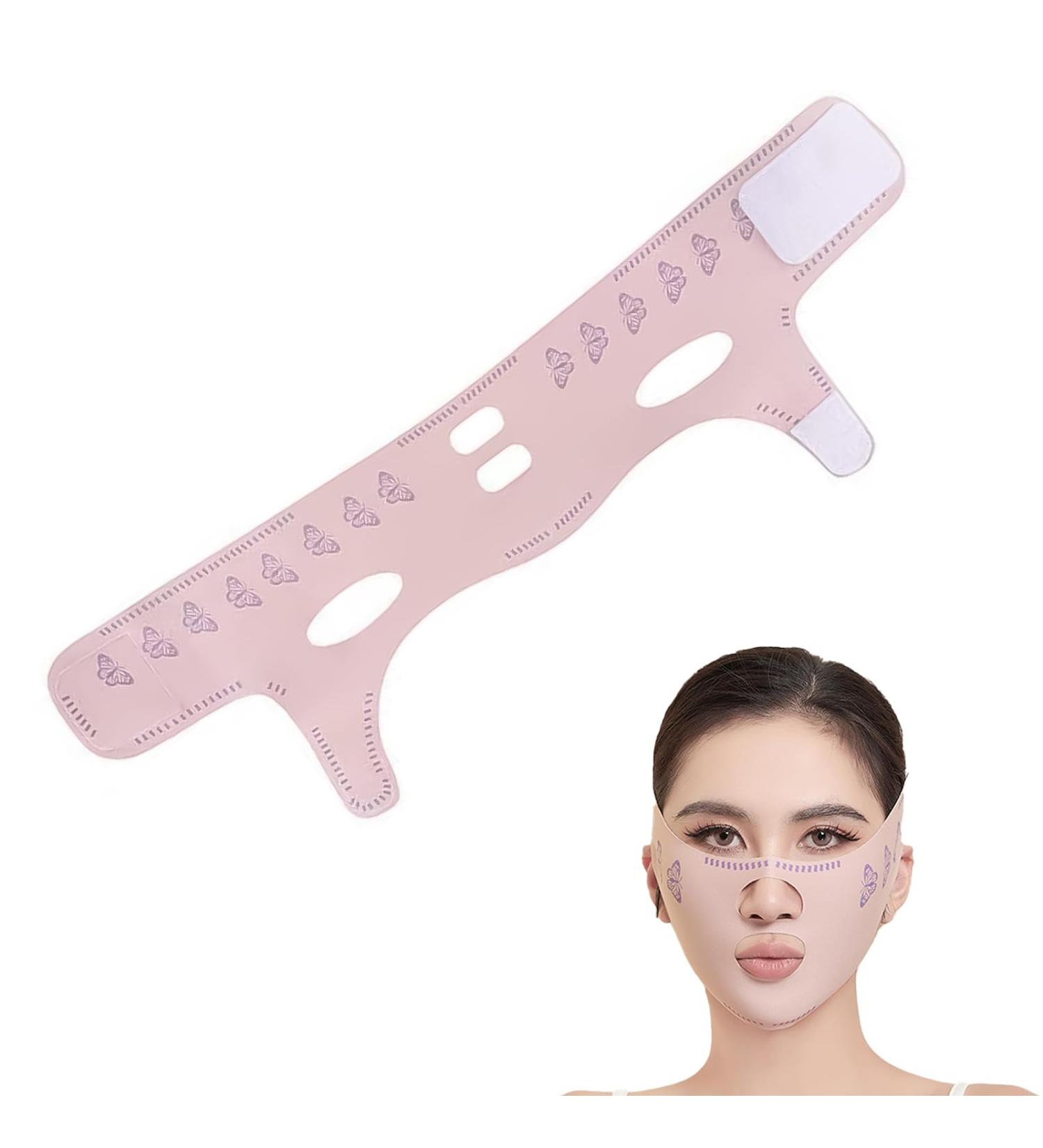 V Line Face Lifting Chin Mask Reusable V Line Lifting Chin Strap Double Chin Reducer Jaw Strap for Double Chin V Shaped Facial Lifting Bands for Men and Women - Buy Online on GoSupps.com