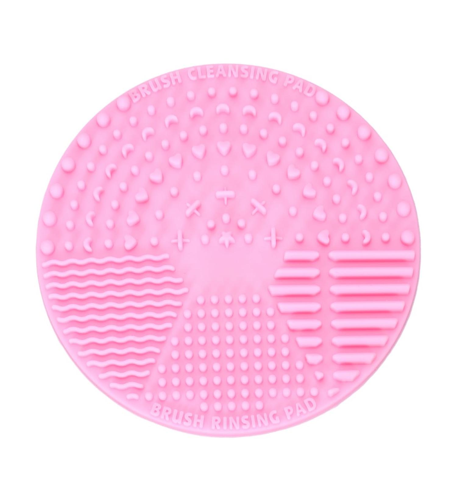 POPETPOP Makeup Washing Tool Silicone Makeup Brush Pad Esponjas Para Maquillaje for Makeup Cosmetic Brush Cleaner Brush Cleaning Pad Makeup Pad Makeup Sponge Scrubber Round 10*10cm Pink - Buy Online on GoSupps.com