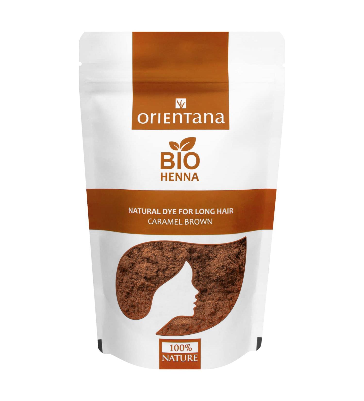 Orientana Organic Henna Hair Color - Caramel Brown | 100% Vegan & Natural | Long-Lasting Plant-Based Color for Light to Medium Brown Hair | 100g - Buy Online on GoSupps.com