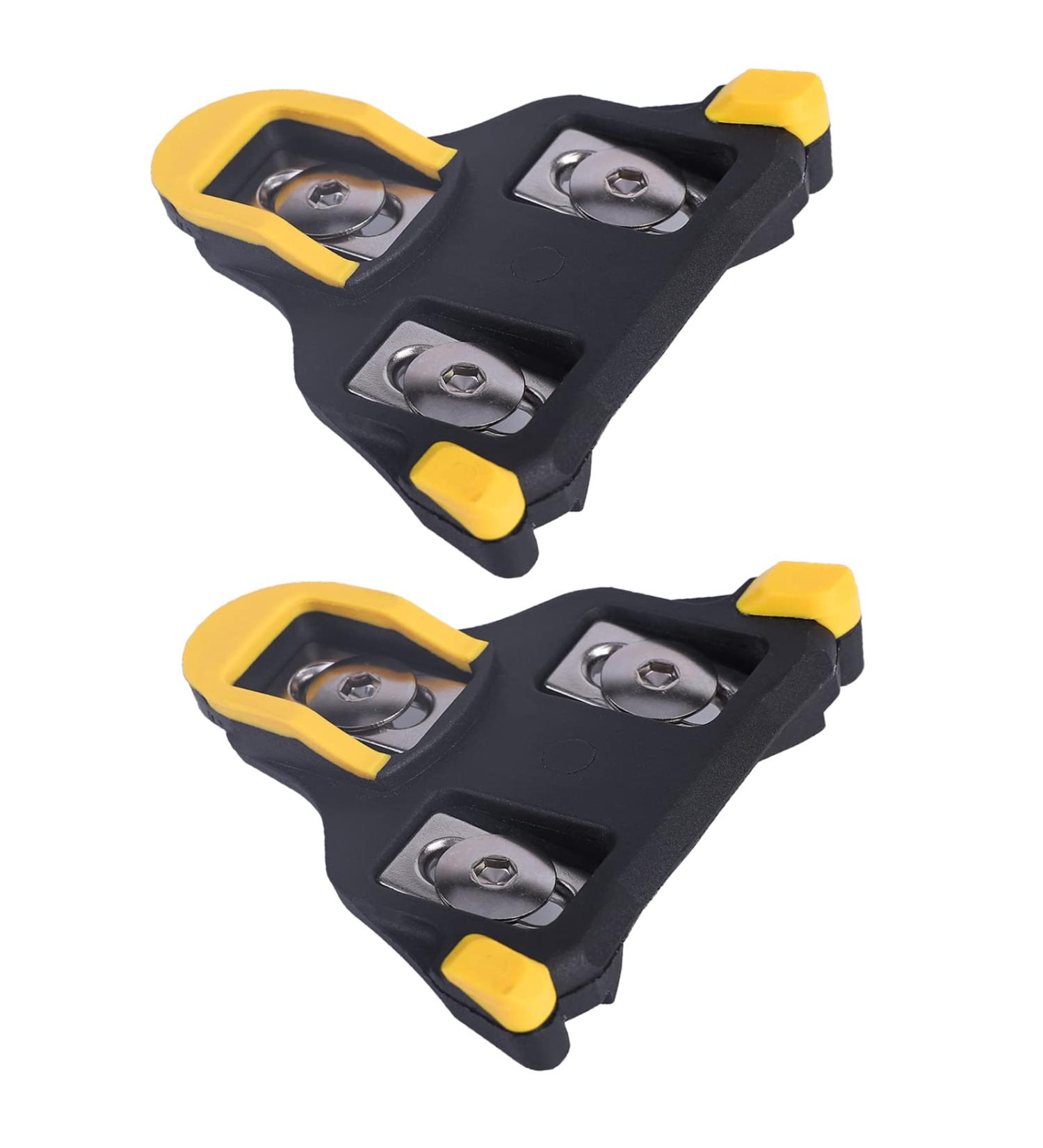 KESCOO Road Bike SPD Cleats Clips - Shimano SH-11 SPD-SL Compatible, Yellow 6 Degree Float Self-Locking Cleats - Buy Online on GoSupps.com