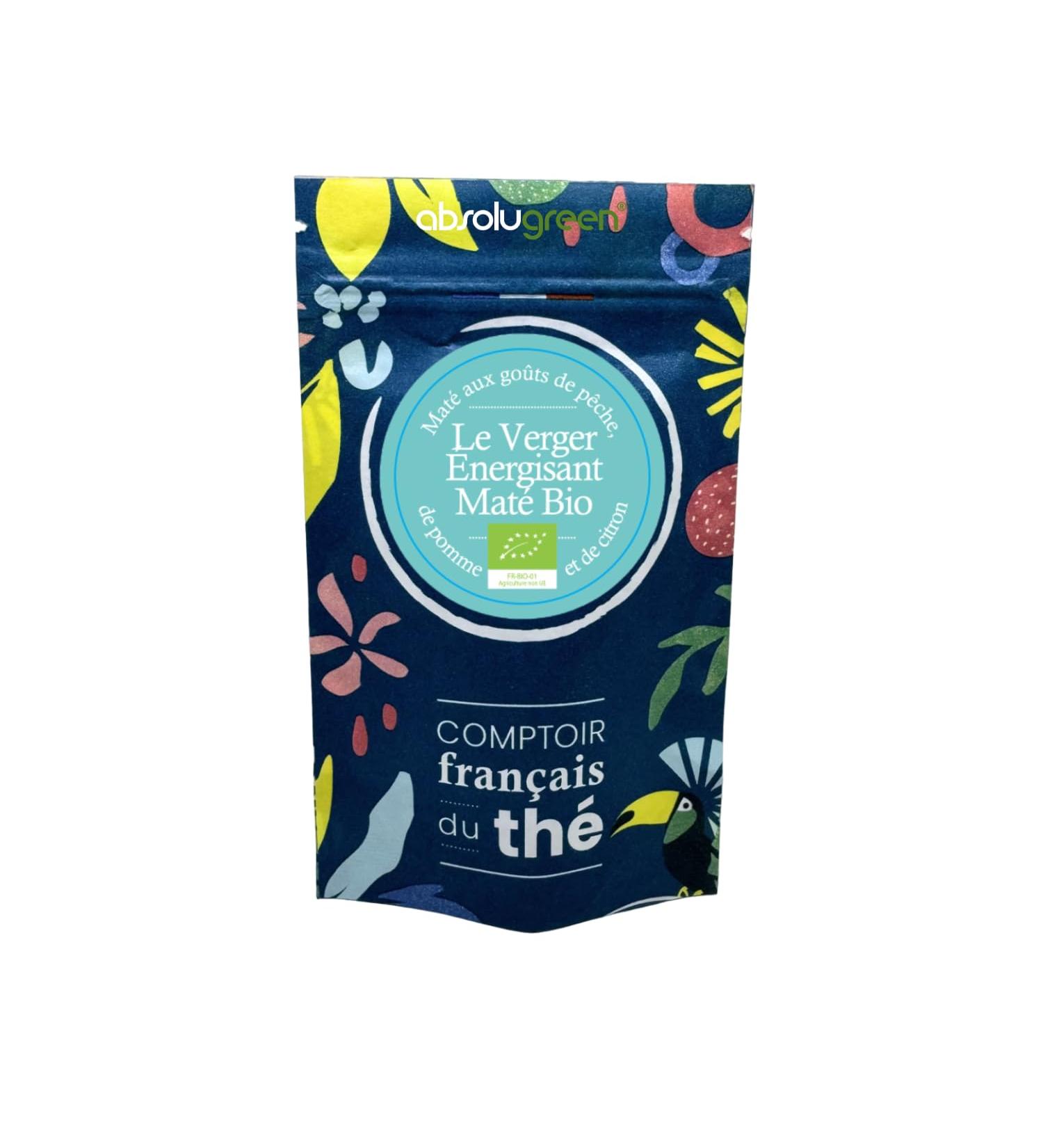 Mat Le Verger nergisant Comptoir Fran ais du Th Pochette 80g en Vrac Mat nergisant aux Notes de P che Pomme & Citron Infusion Tonique et Fruit e Chaude ou Glac e - Buy Online on GoSupps.com