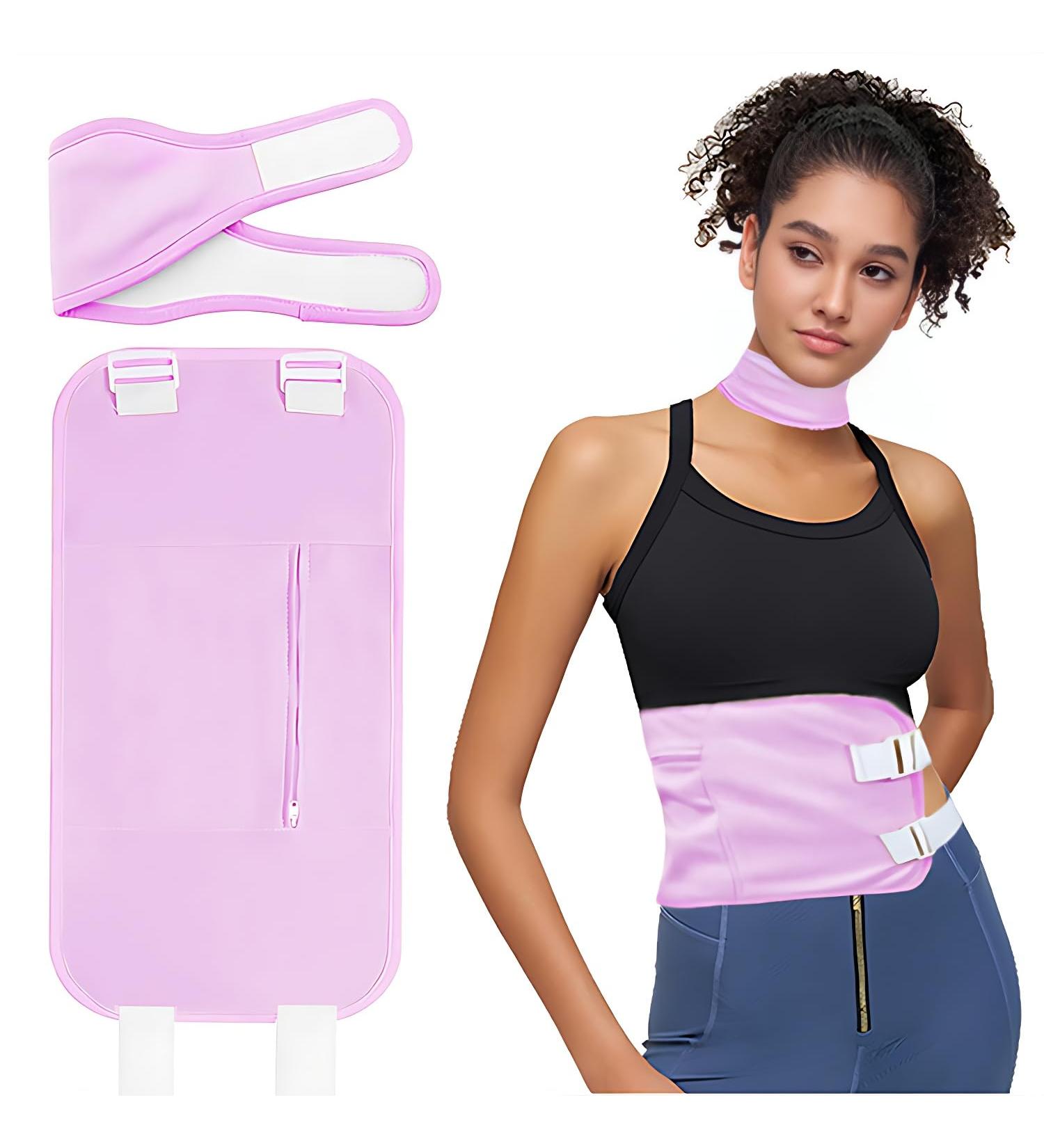 2 Pcs Castor Oil Pack Wrap Kit Reusable Castor Oil Pack Wrap Kit Adjustable Anti-Leakage Castor Oil Pack for Liver Detoxification Aid Sleep Sleep and Digestion relieves Constipation (Pink) - Buy Online on GoSupps.com