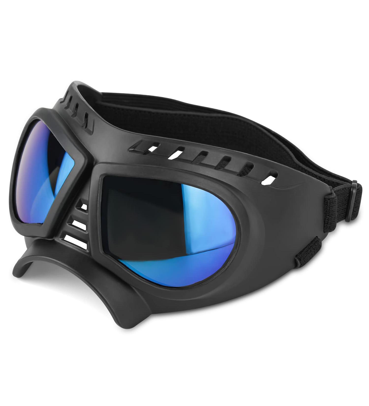 Shop UV Protective Dog Sunglasses - Windproof & Waterproof Glasses for All Sizes - Adjustable Fit for Small Medium & Large Dogs - Buy Online on GoSupps.com