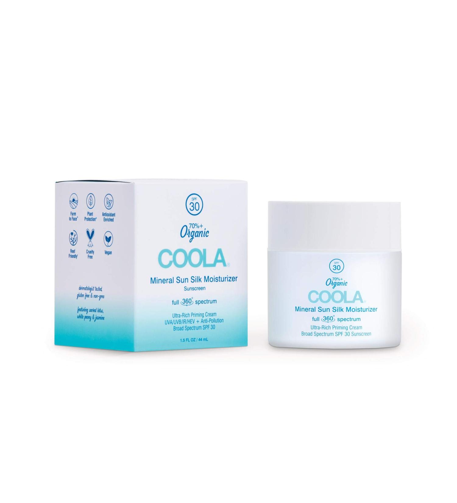Coola Organic Sun Silk Face Moisturizer SPF 30 with Plant-Derived BlueScreen Technology 1.5 Fl Oz - Buy Online on GoSupps.com