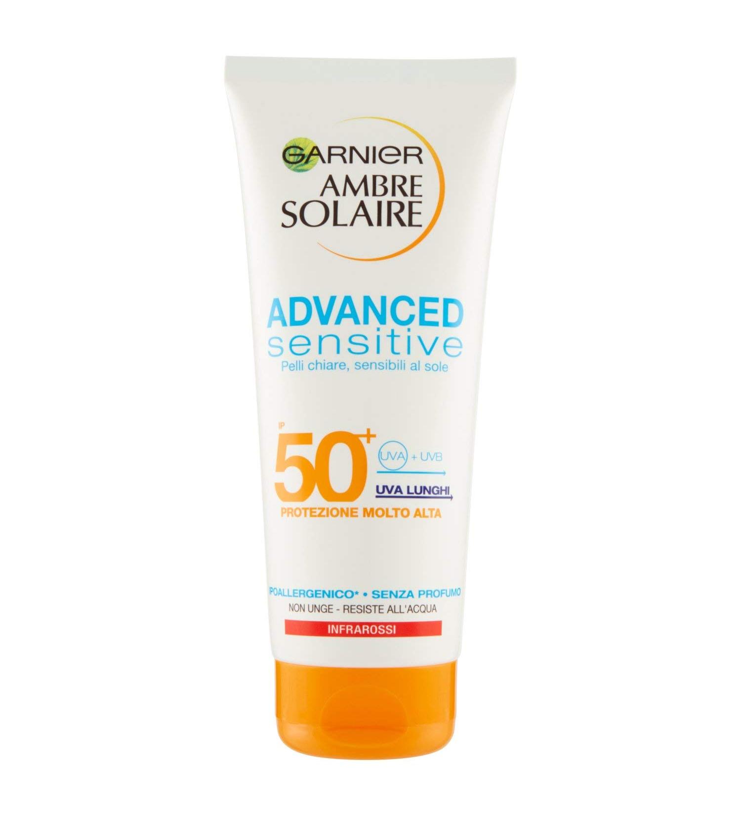GARNIER Ambre Solaire SPF 50 Advanced Sensitive Sunscreen Cream 200ml - Buy Solar Products Online for Ultimate Skin Protection - Buy Online on GoSupps.com