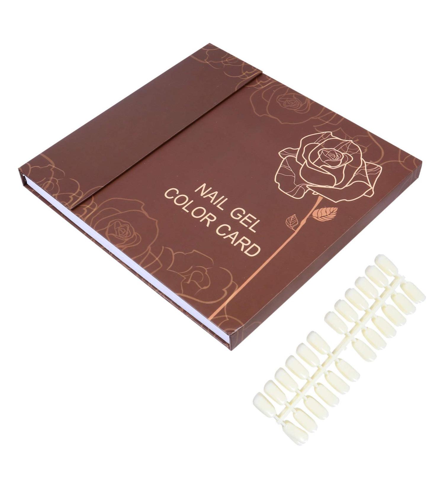 Minkissy Nail Nail 120 Nail Color Chart Display Books Nail Polish Color Cards Plastic Polish Board Nail Tips Display for Nail Art Practice Design Samples - Buy Online on GoSupps.com