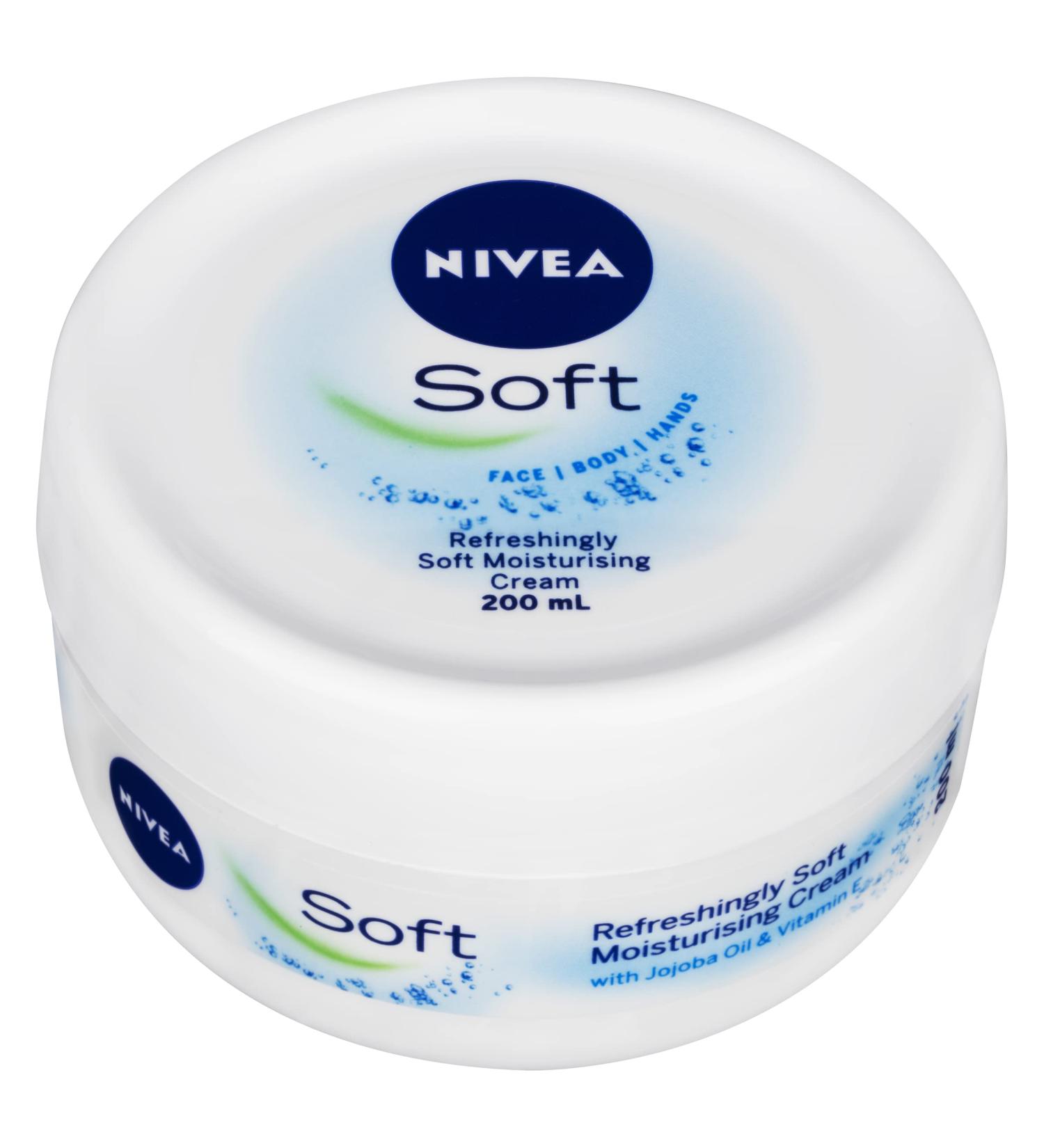 Nivea Soft Refreshingly Soft Moisturizing Cream 200ml - Hydrating Skin Care for All Skin Types - Buy Online Internationally - Buy Online on GoSupps.com