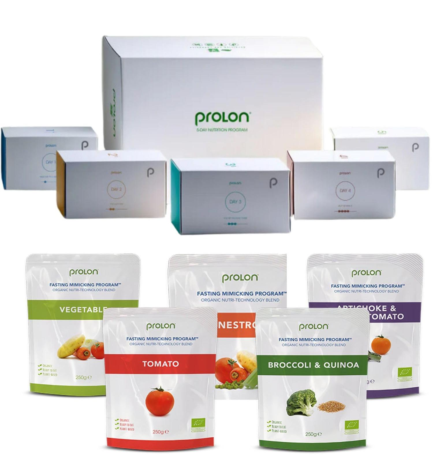 ProLon - Next Gen - Mimic Fasting Diet - 5-day nutritional program - 5 organic soups - Prof. Valter Longo - Vegan - Gluten-free - Made in Italy - Buy Online on GoSupps.com