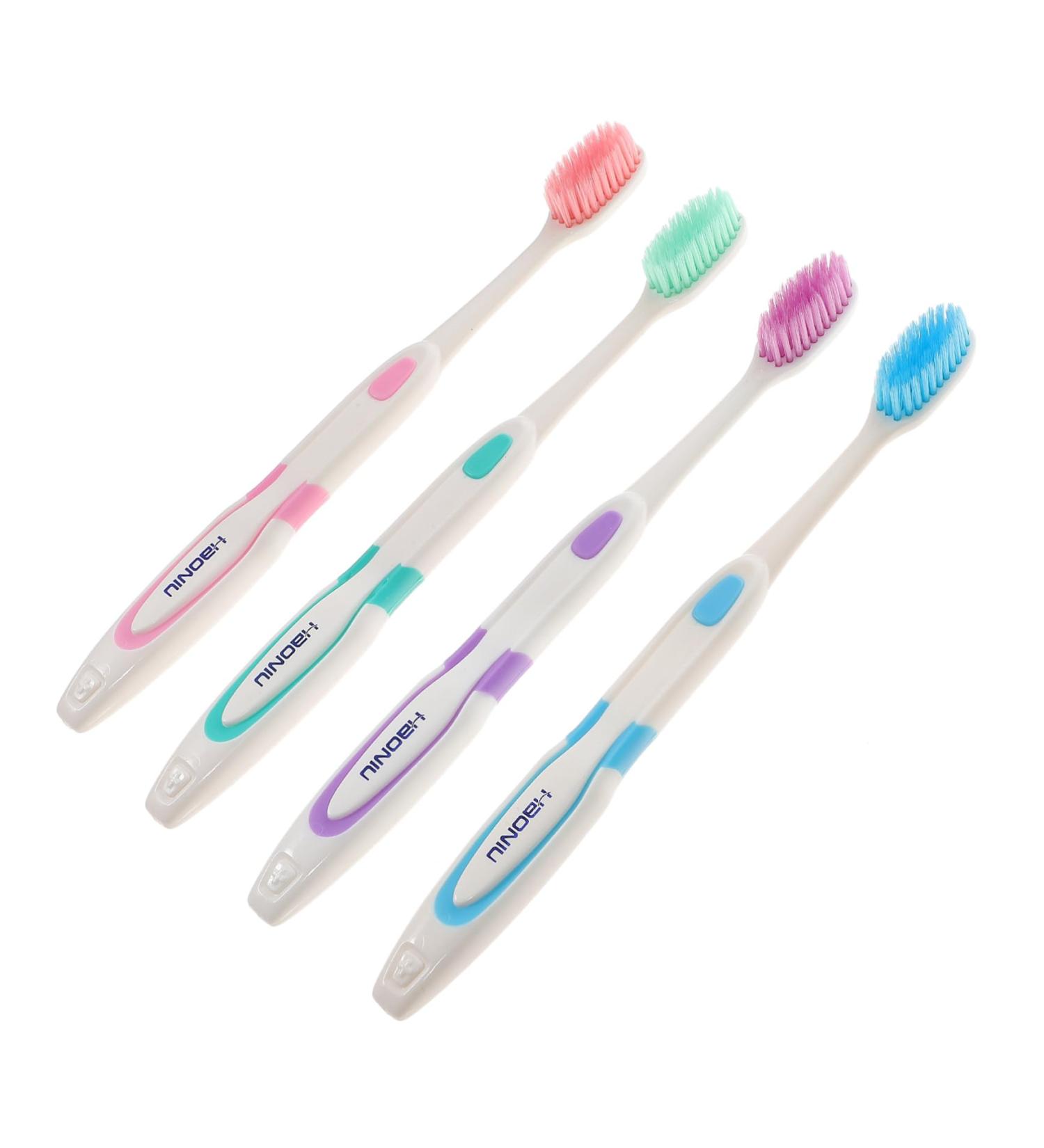 Anneomas 4-Piece Nano Toothbrush Set | Ergonomic Soft Handle & Micro Clean Design - Perfect for Gentle Oral Care - Buy Online on GoSupps.com