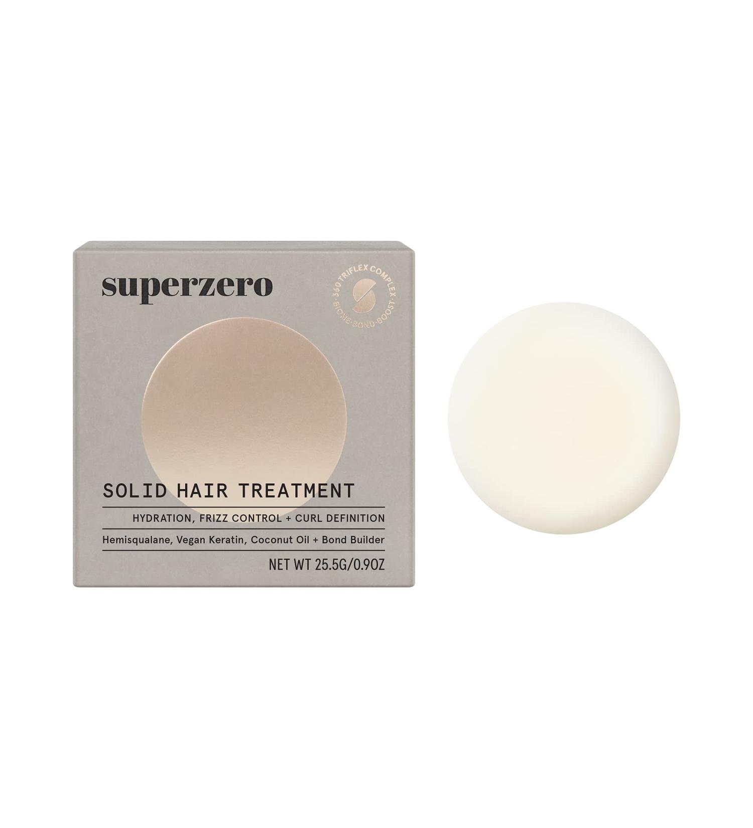 SUPERZERO Shine + Anti Frizz Hair Serum Treatment Bar - 1 Bar, 1.5 oz, No Synthetic Fragrances - Buy Online on GoSupps.com
